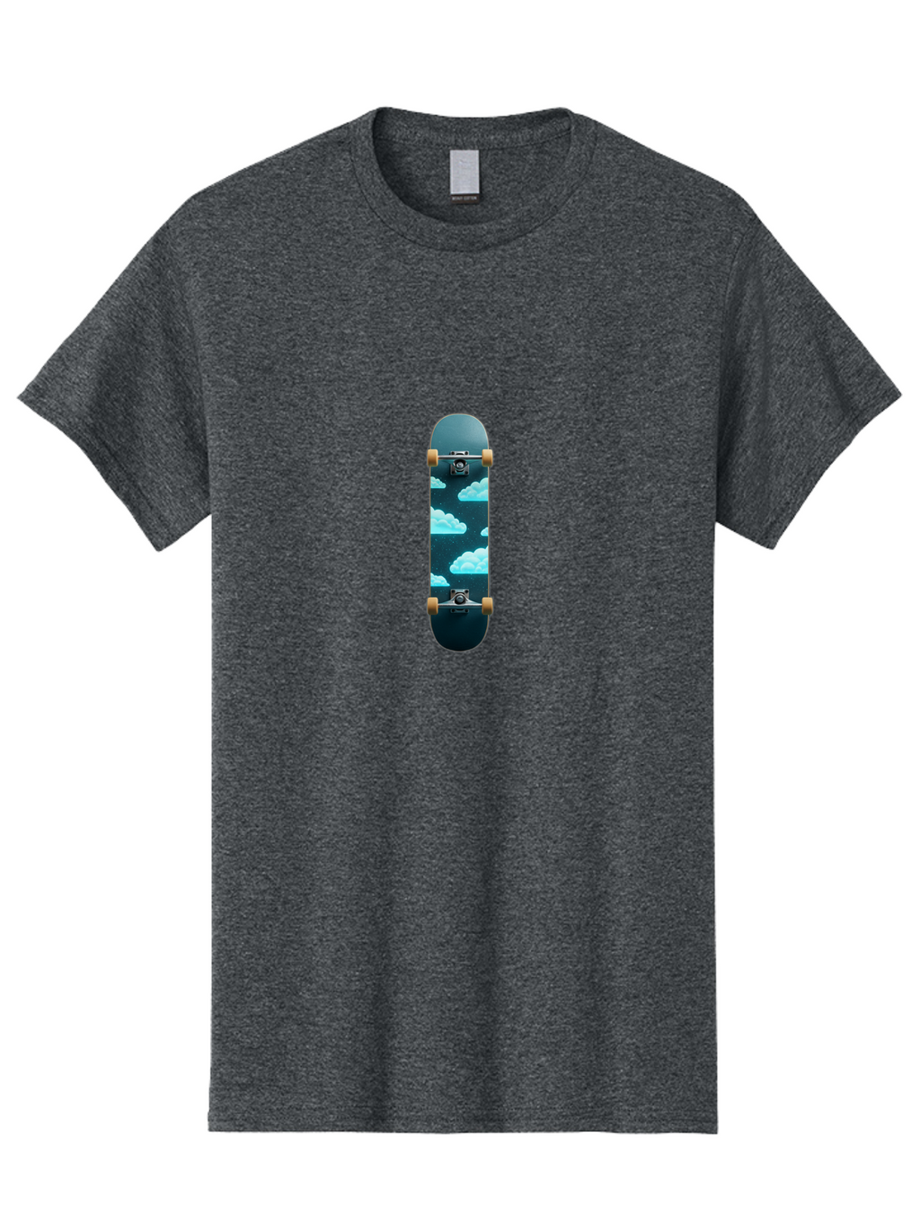 Clouds-Skateboard-1 Men'S Graphic Tee, 100% Cotton, Comfortable Casual Summer Wear, Machine Washable, Vintage Camera, Old Camera, Antique Camera, Black Camera, Classic Photography, Photography Equipment, Nostalgic Device, Film Camera, Bam061