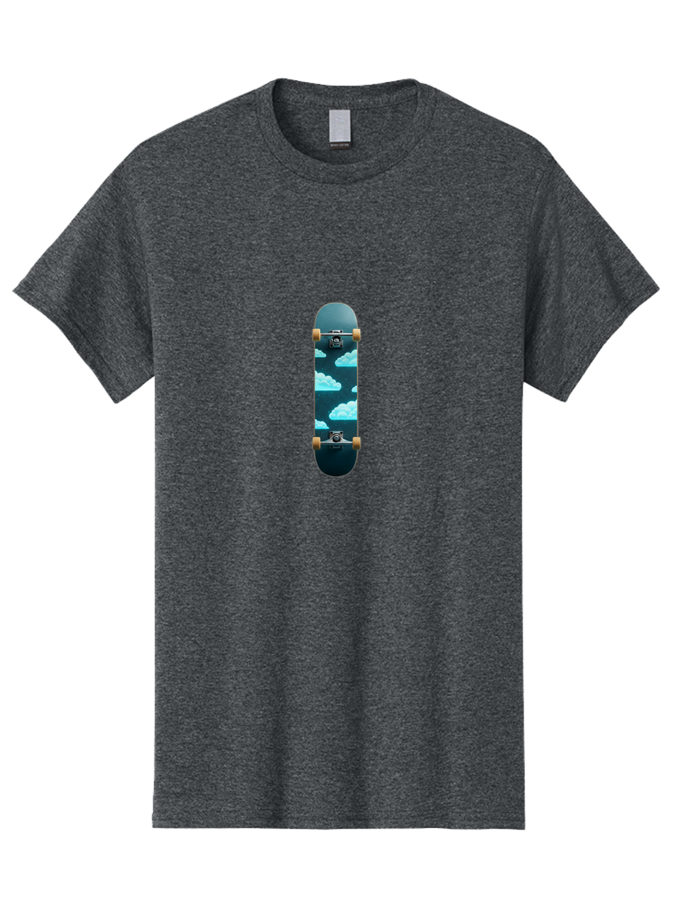 Clouds-Skateboard-1 Men'S Graphic Tee, 100% Cotton, Comfortable Casual Summer Wear, Machine Washable, Vintage Camera, Old Camera, Antique Camera, Black Camera, Classic Photography, Photography Equipment, Nostalgic Device, Film Camera, Bam061