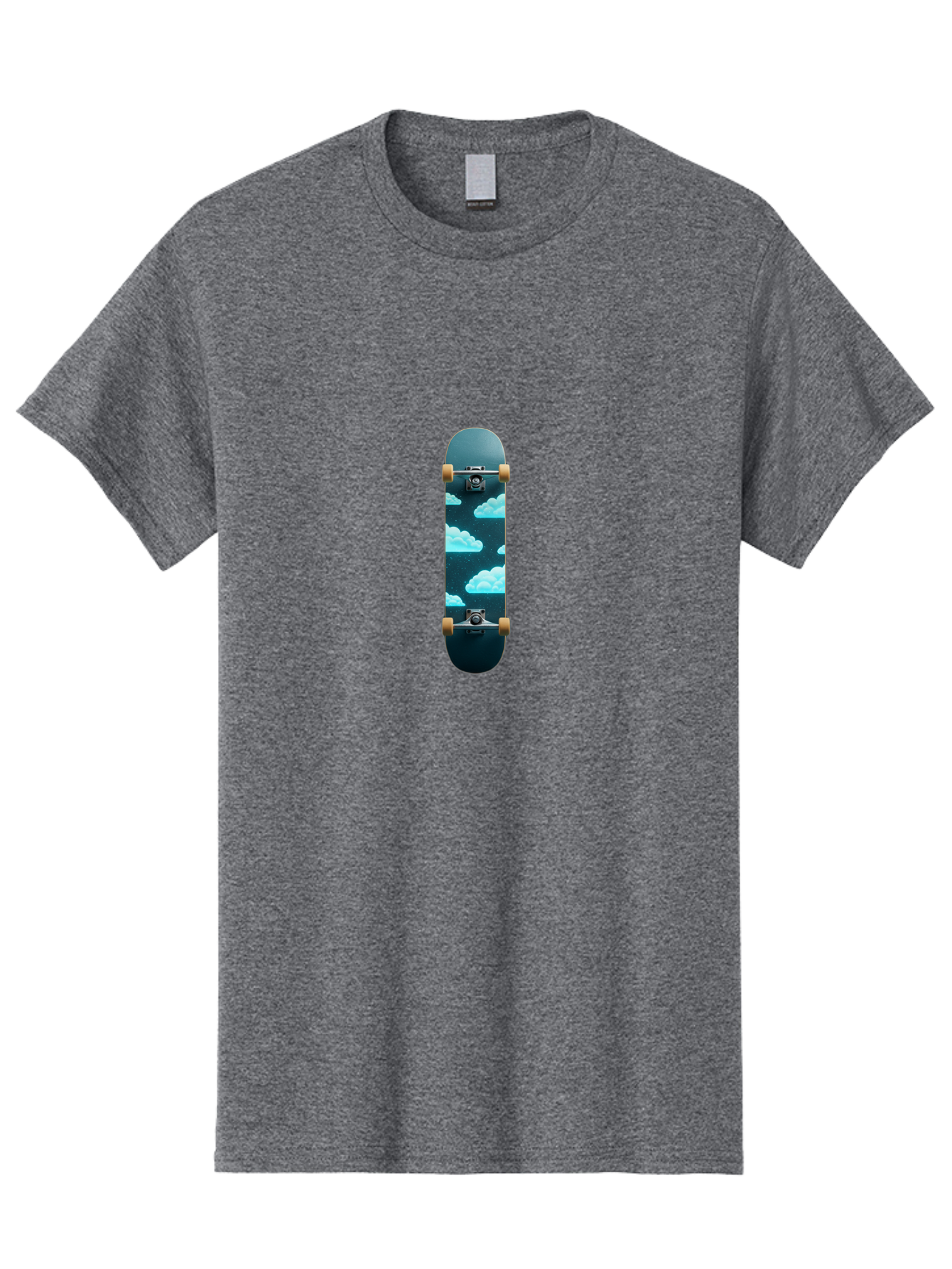 Clouds-Skateboard-1 Men'S Graphic Tee, 100% Cotton, Comfortable Casual Summer Wear, Machine Washable, Vintage Camera, Old Camera, Antique Camera, Black Camera, Classic Photography, Photography Equipment, Nostalgic Device, Film Camera, Bam061