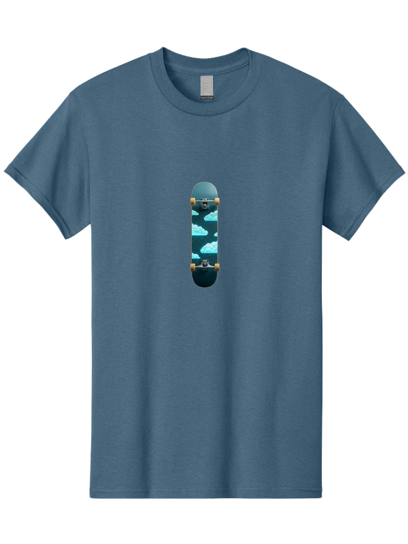 Clouds-Skateboard-1 Men'S Graphic Tee, 100% Cotton, Comfortable Casual Summer Wear, Machine Washable, Vintage Camera, Old Camera, Antique Camera, Black Camera, Classic Photography, Photography Equipment, Nostalgic Device, Film Camera, Bam061