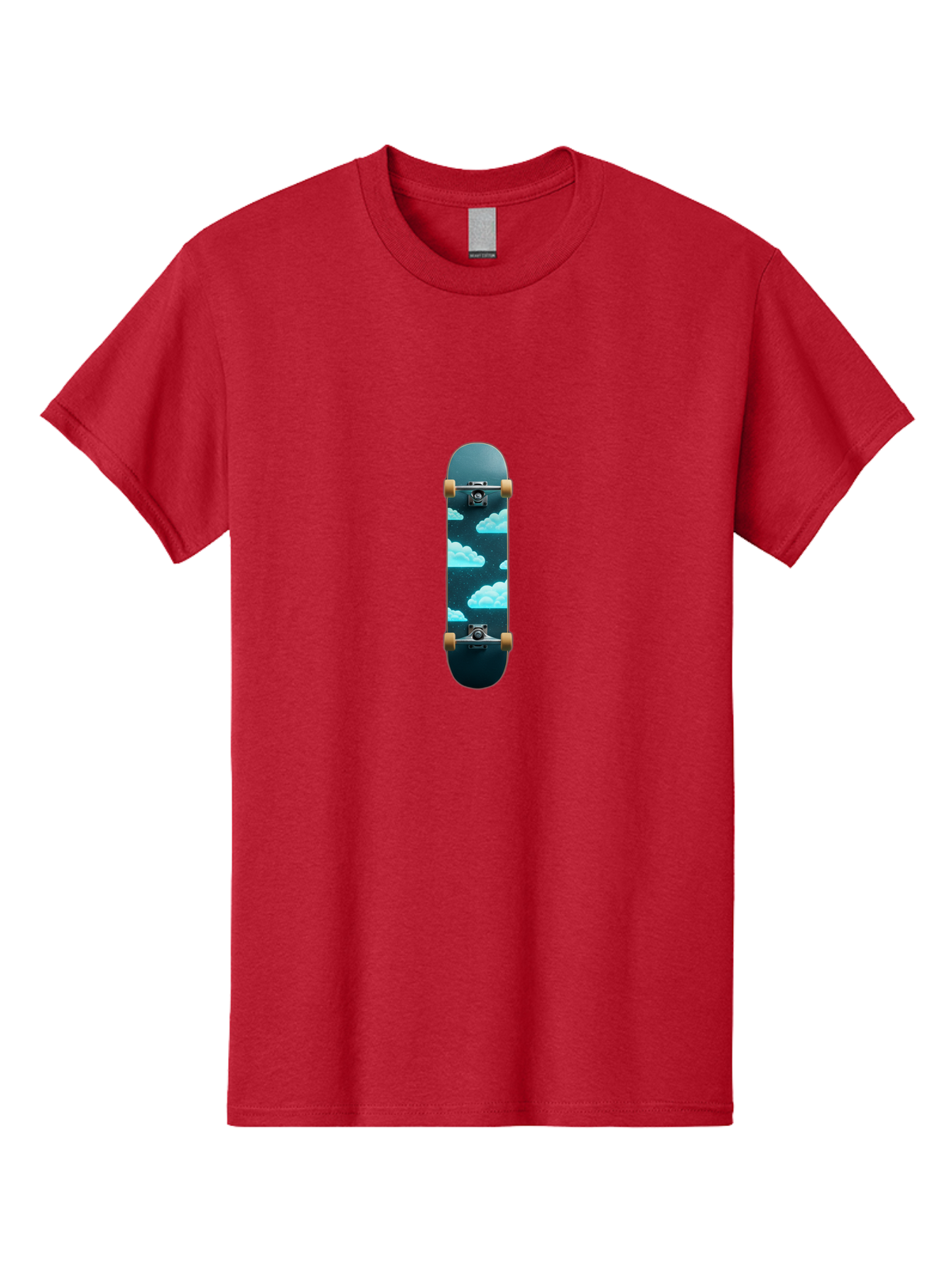Clouds-Skateboard-1 Men'S Graphic Tee, 100% Cotton, Comfortable Casual Summer Wear, Machine Washable, Vintage Camera, Old Camera, Antique Camera, Black Camera, Classic Photography, Photography Equipment, Nostalgic Device, Film Camera, Bam061