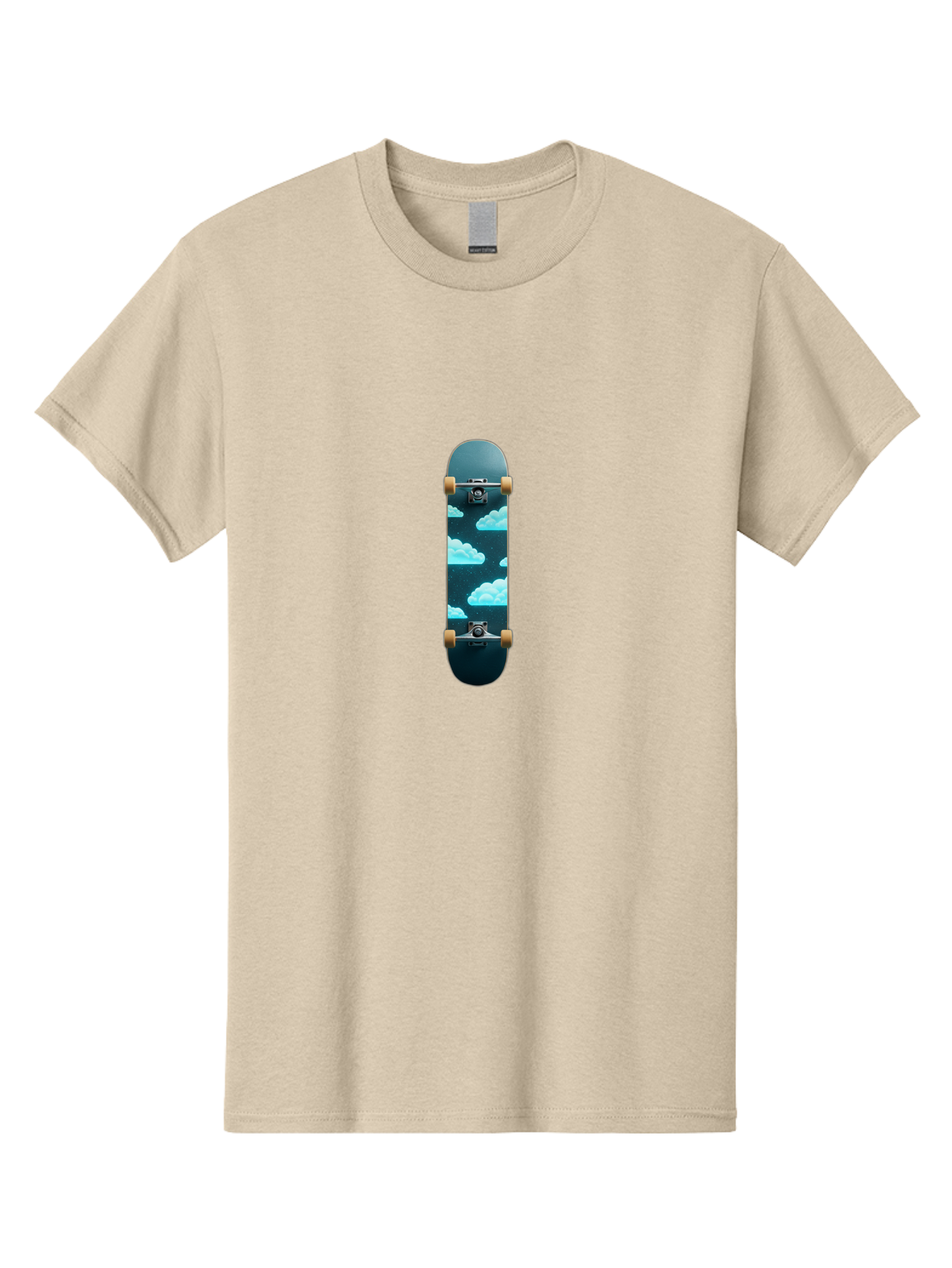 Clouds-Skateboard-1 Men'S Graphic Tee, 100% Cotton, Comfortable Casual Summer Wear, Machine Washable, Vintage Camera, Old Camera, Antique Camera, Black Camera, Classic Photography, Photography Equipment, Nostalgic Device, Film Camera, Bam061
