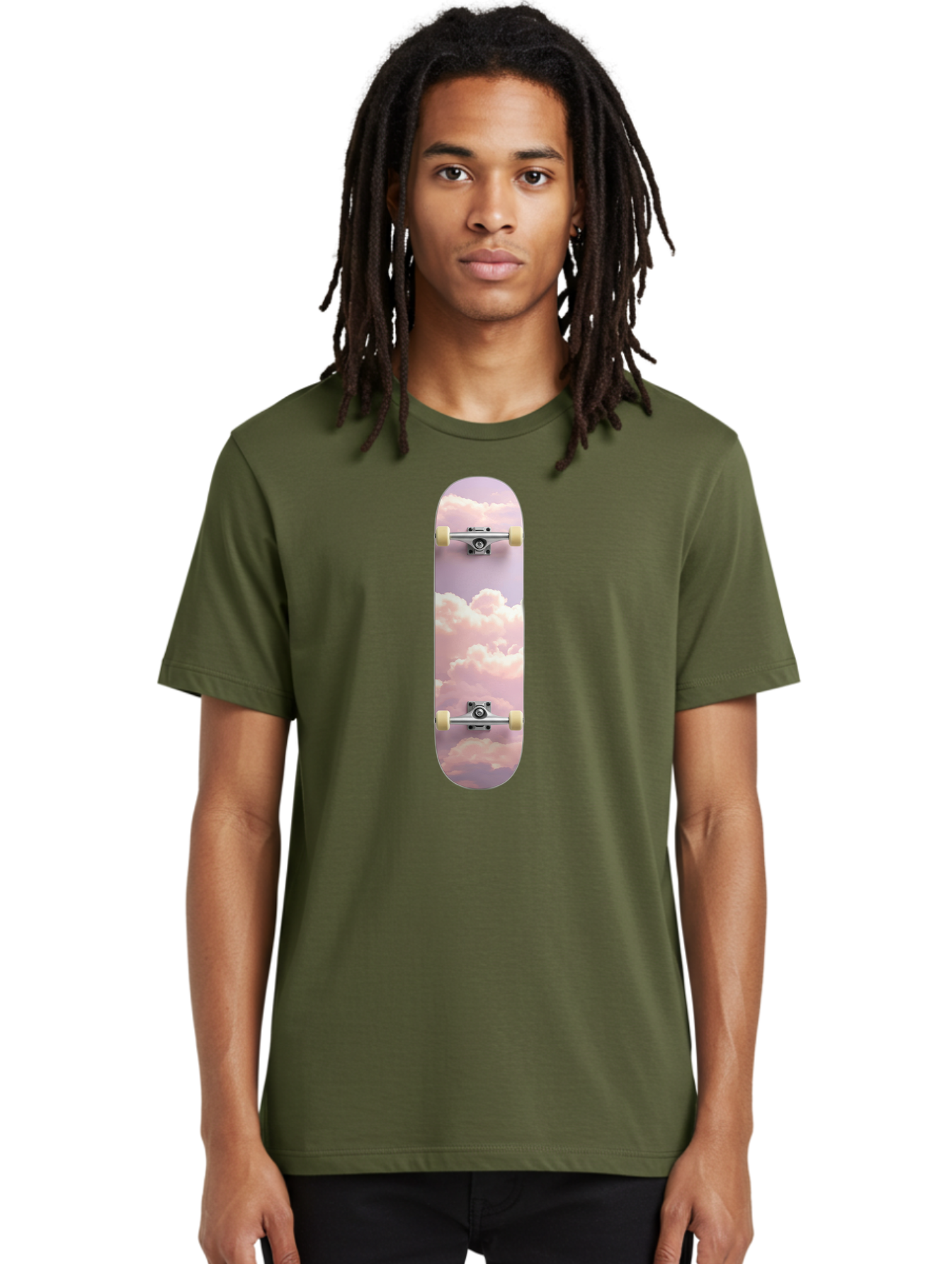Clouds-Skateboard Men'S Graphic Tee, 100% Cotton, Comfortable Casual Summer Wear, Machine Washable, Vintage Camera, Old Camera, Antique Camera, Black Camera, Classic Photography, Photography Equipment, Nostalgic Device, Film Camera, Camera Art Bam062