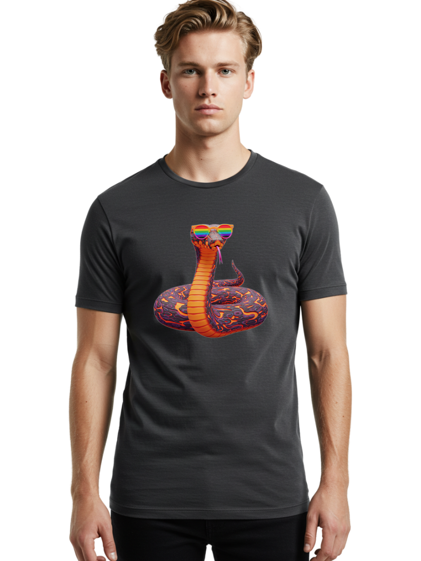 Cobra-Sunglasses Men'S Graphic Tee, 100% Cotton, Comfortable Casual Summer Wear, Machine Washable, Vintage Camera, Old Camera, Antique Camera, Black Camera, Classic Photography, Photography Equipment, Nostalgic Device, Film Camera, Camera Art Bam064