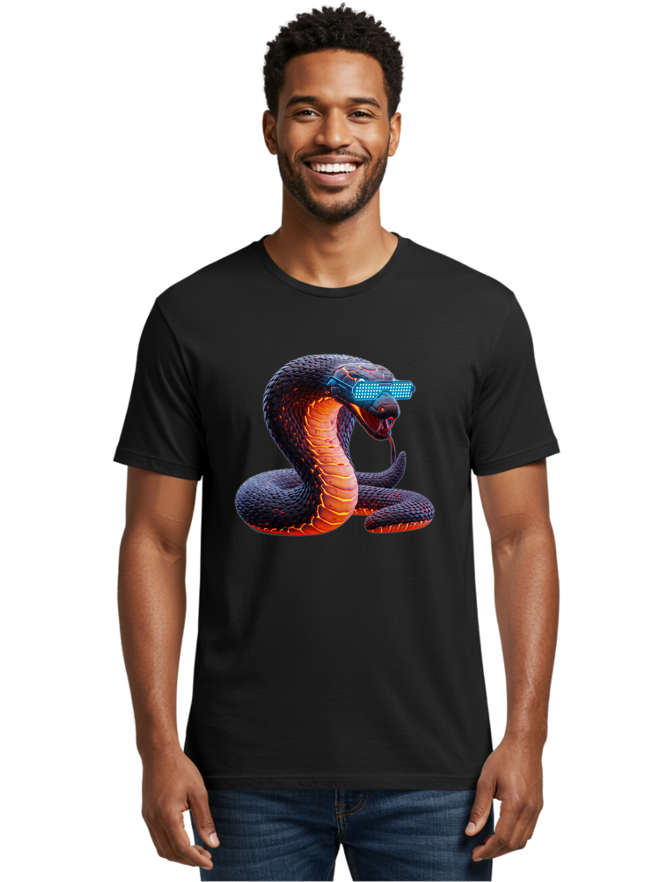 Cobra-Virtual-Reality Men'S Graphic Tee, 100% Cotton, Comfortable Casual Summer Wear, Machine Washable, Vintage Camera, Old Camera, Antique Camera, Black Camera, Classic Photography, Photography Equipment, Nostalgic Device, Film Camera, Bam065