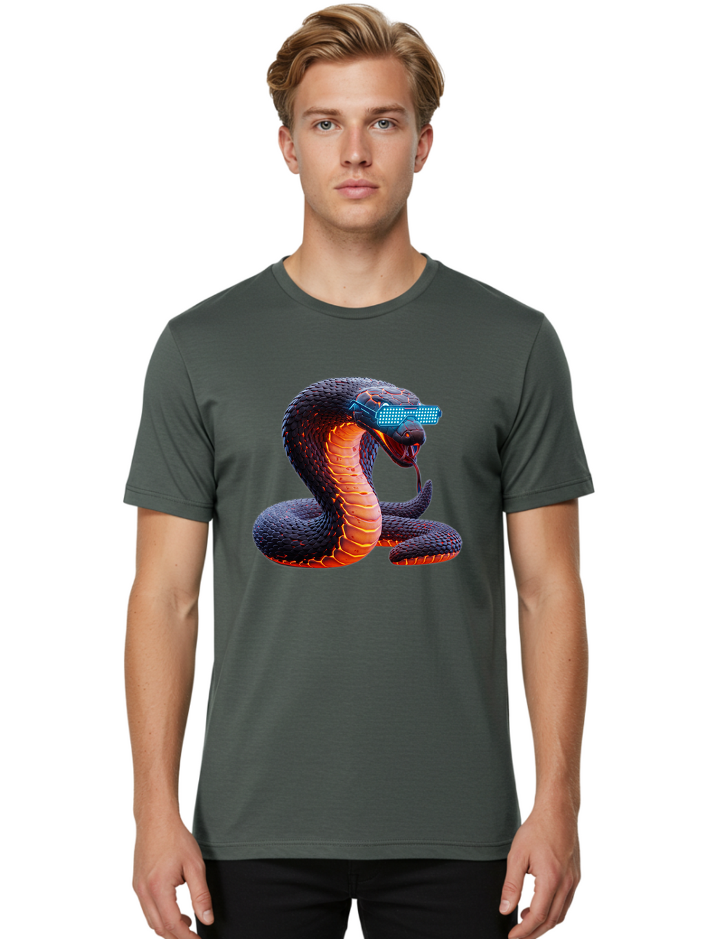 Cobra-Virtual-Reality Men'S Graphic Tee, 100% Cotton, Comfortable Casual Summer Wear, Machine Washable, Vintage Camera, Old Camera, Antique Camera, Black Camera, Classic Photography, Photography Equipment, Nostalgic Device, Film Camera, Bam065