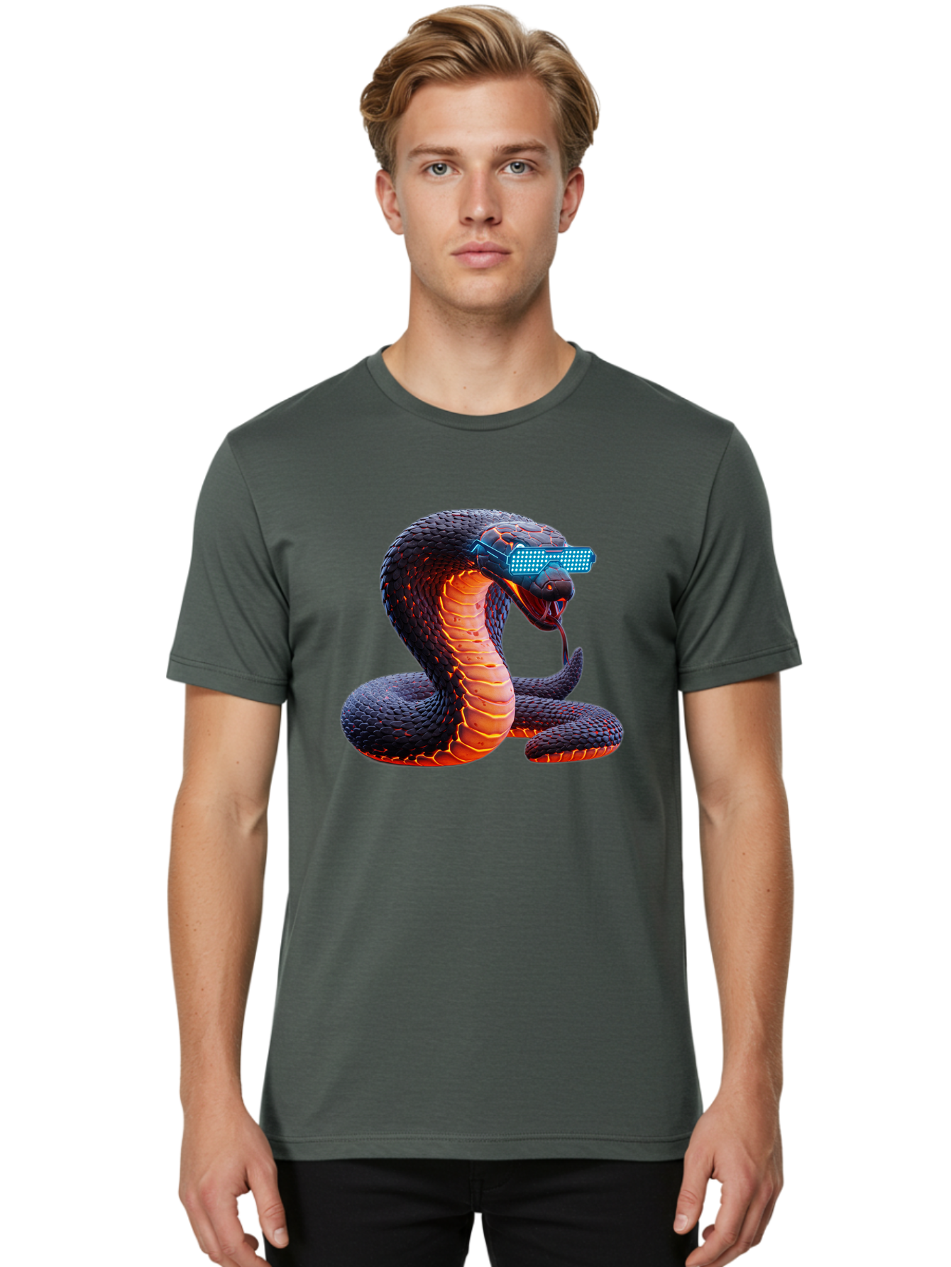Cobra-Virtual-Reality Men'S Graphic Tee, 100% Cotton, Comfortable Casual Summer Wear, Machine Washable, Vintage Camera, Old Camera, Antique Camera, Black Camera, Classic Photography, Photography Equipment, Nostalgic Device, Film Camera, Bam065