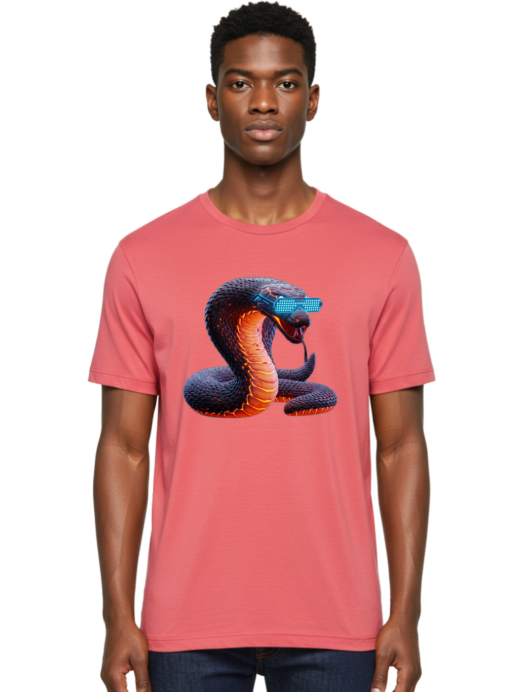 Cobra-Virtual-Reality Men'S Graphic Tee, 100% Cotton, Comfortable Casual Summer Wear, Machine Washable, Vintage Camera, Old Camera, Antique Camera, Black Camera, Classic Photography, Photography Equipment, Nostalgic Device, Film Camera, Bam065