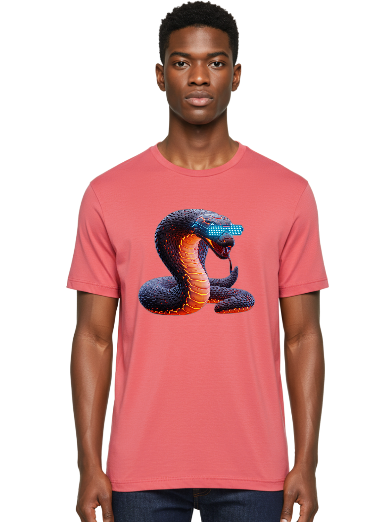 Cobra-Virtual-Reality Men'S Graphic Tee, 100% Cotton, Comfortable Casual Summer Wear, Machine Washable, Vintage Camera, Old Camera, Antique Camera, Black Camera, Classic Photography, Photography Equipment, Nostalgic Device, Film Camera, Bam065