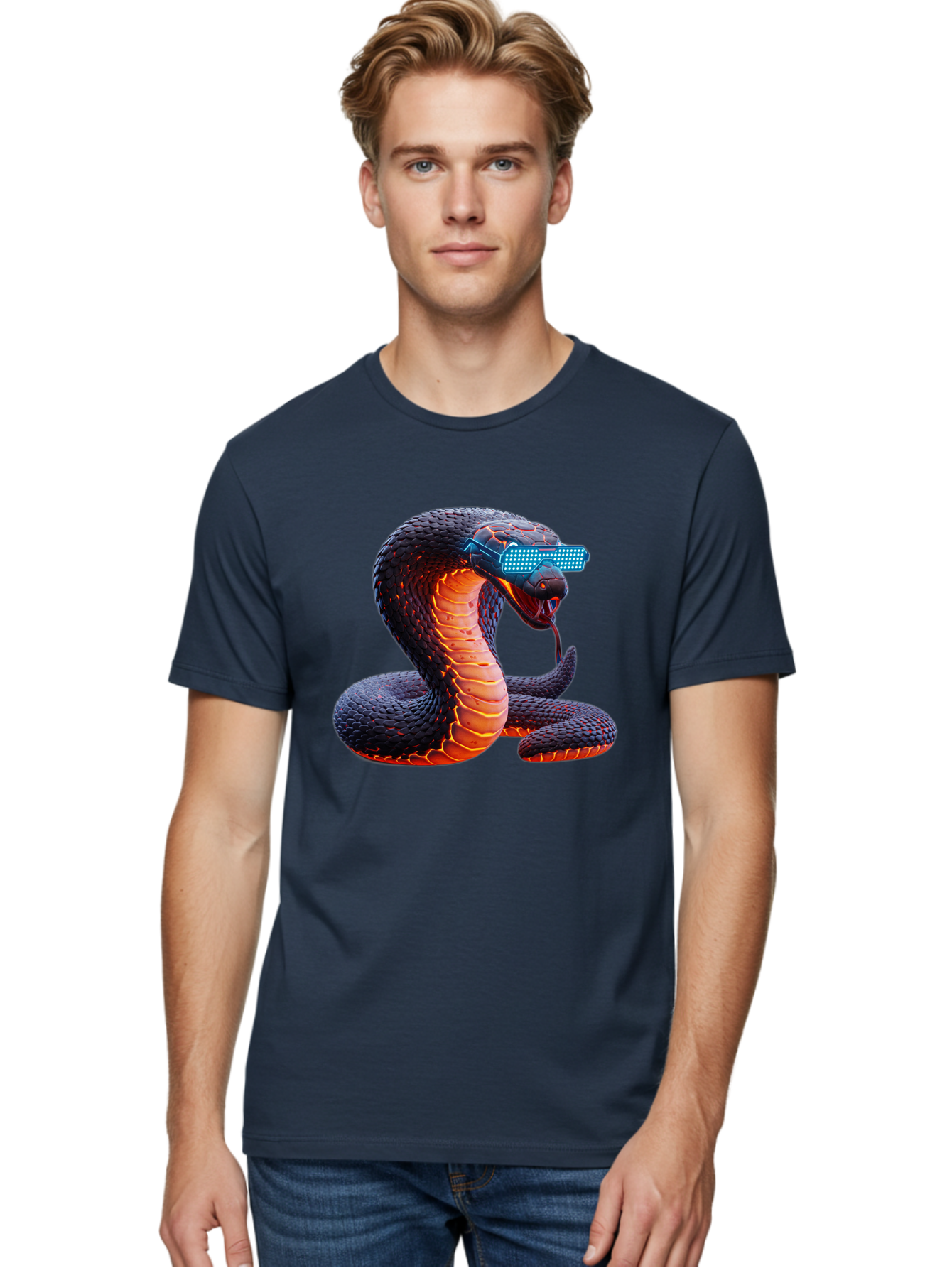 Cobra-Virtual-Reality Men'S Graphic Tee, 100% Cotton, Comfortable Casual Summer Wear, Machine Washable, Vintage Camera, Old Camera, Antique Camera, Black Camera, Classic Photography, Photography Equipment, Nostalgic Device, Film Camera, Bam065