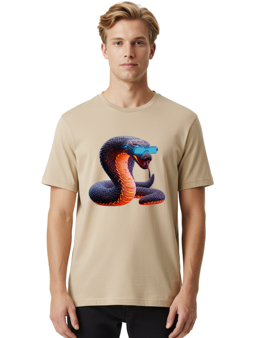 Cobra-Virtual-Reality Men'S Graphic Tee, 100% Cotton, Comfortable Casual Summer Wear, Machine Washable, Vintage Camera, Old Camera, Antique Camera, Black Camera, Classic Photography, Photography Equipment, Nostalgic Device, Film Camera, Bam065