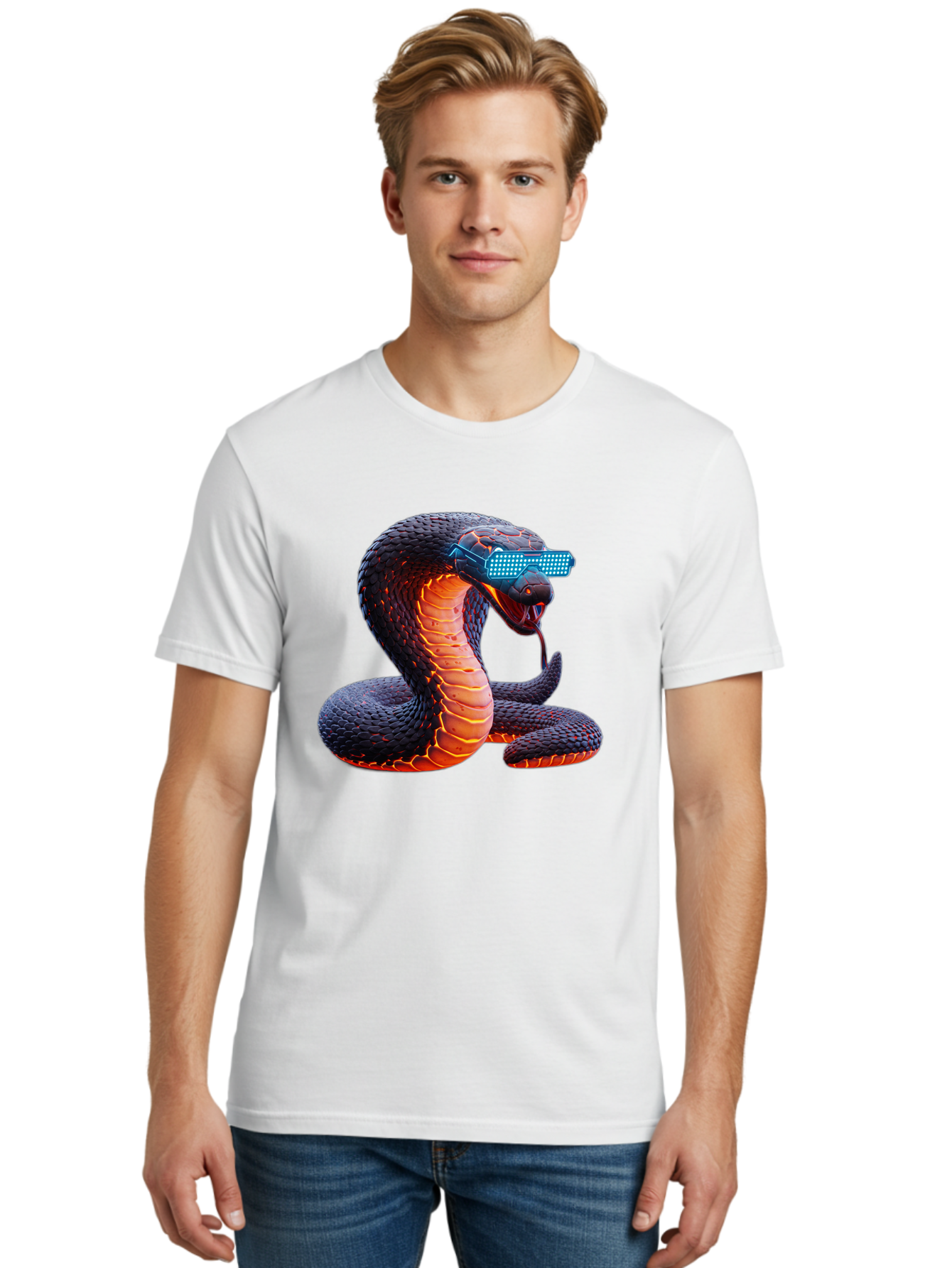 Cobra-Virtual-Reality Men'S Graphic Tee, 100% Cotton, Comfortable Casual Summer Wear, Machine Washable, Vintage Camera, Old Camera, Antique Camera, Black Camera, Classic Photography, Photography Equipment, Nostalgic Device, Film Camera, Bam065