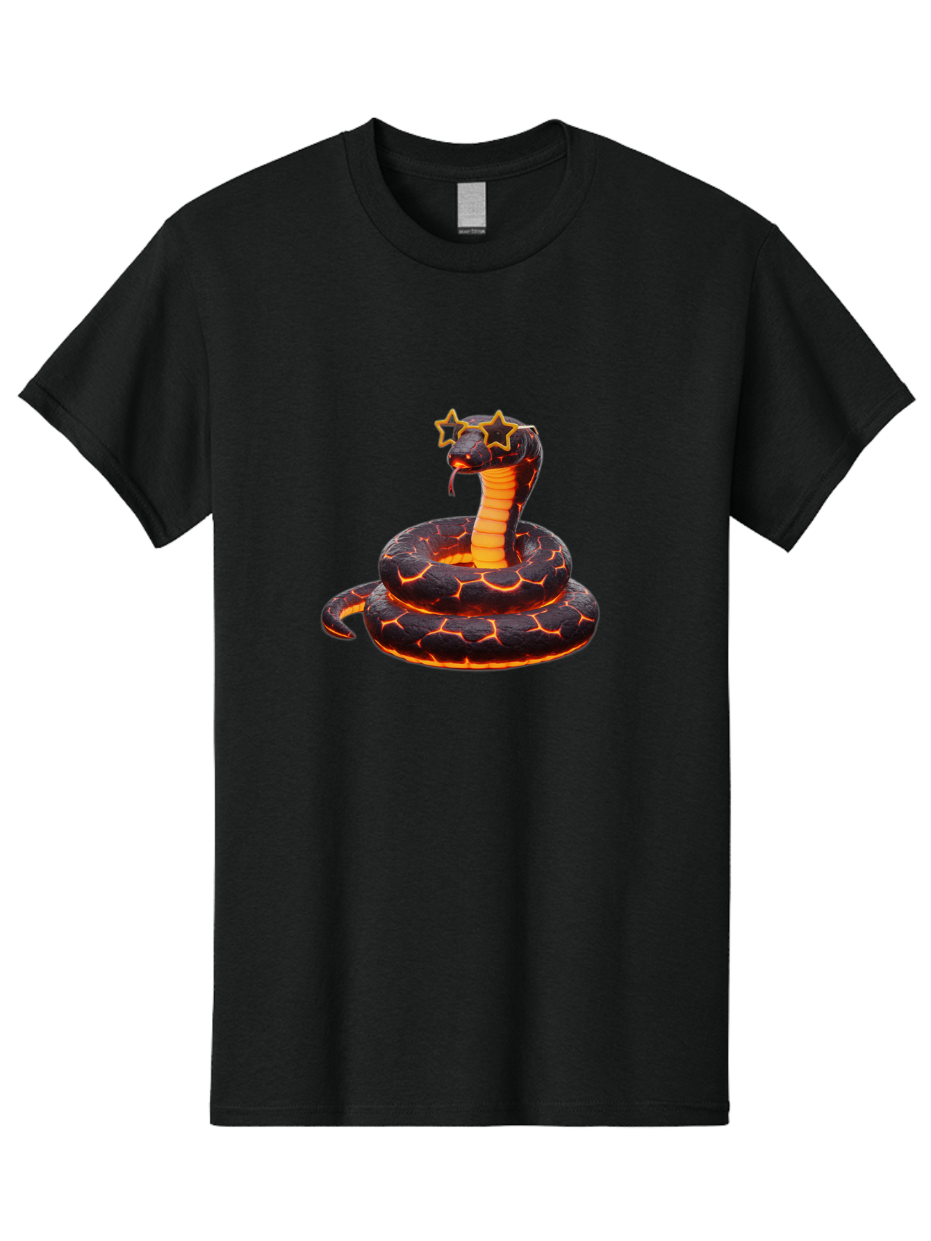 Cobra-With-Stars Men'S Graphic Tee, 100% Cotton, Comfortable Casual Summer Wear, Machine Washable, Vintage Camera, Old Camera, Antique Camera, Black Camera, Classic Photography, Photography Equipment, Nostalgic Device, Film Camera, Camera Art Bam066