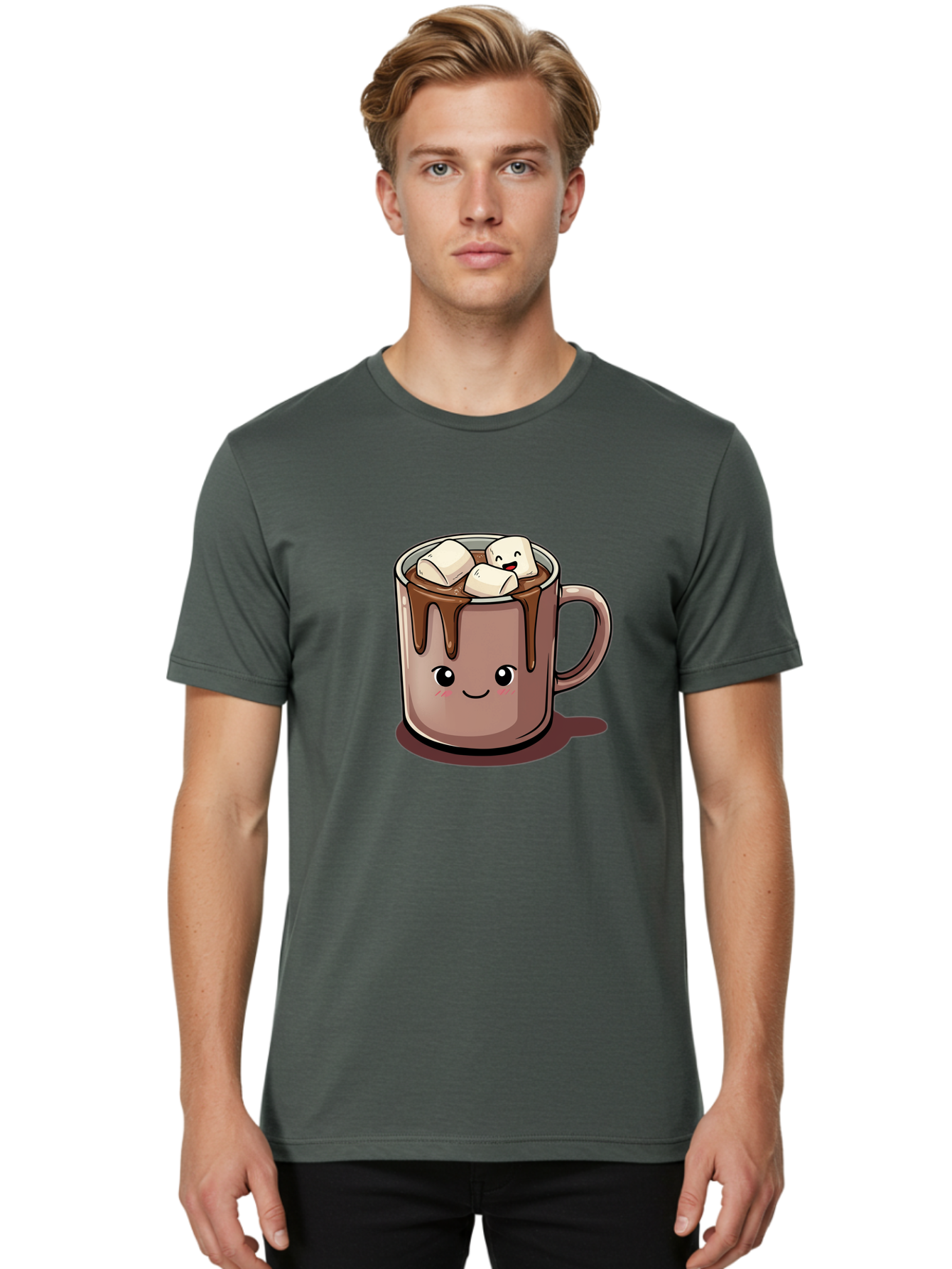 Cocoa-Mug-1 Men'S Graphic Tee, 100% Cotton, Comfortable Casual Summer Wear, Machine Washable, Vintage Camera, Old Camera, Antique Camera, Black Camera, Classic Photography, Photography Equipment, Nostalgic Device, Film Camera, Camera Art Bam067
