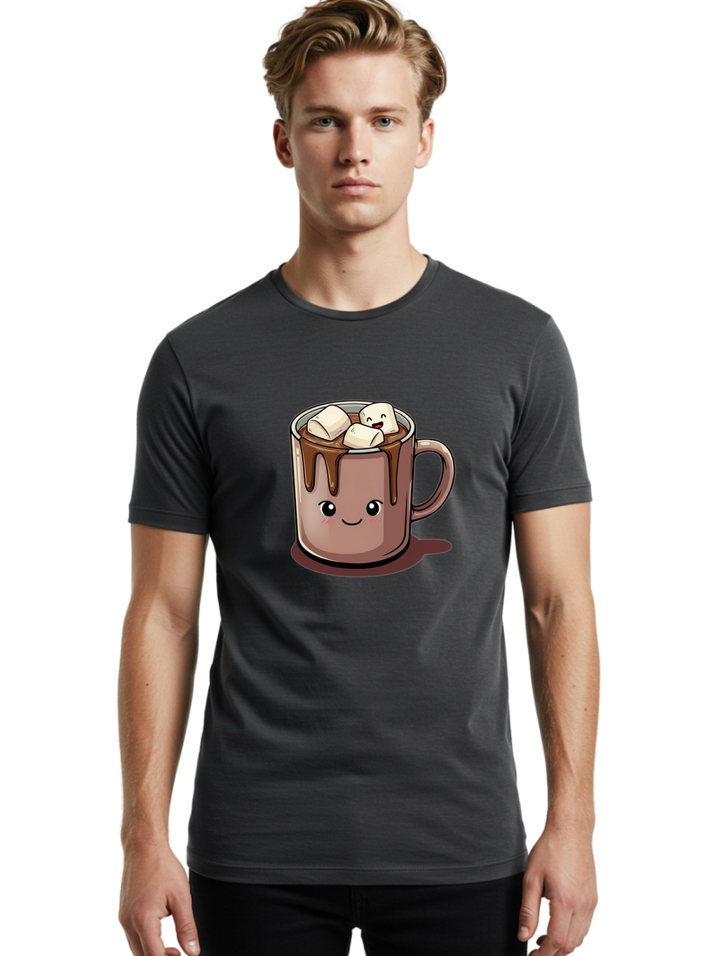 Cocoa-Mug-1 Men'S Graphic Tee, 100% Cotton, Comfortable Casual Summer Wear, Machine Washable, Vintage Camera, Old Camera, Antique Camera, Black Camera, Classic Photography, Photography Equipment, Nostalgic Device, Film Camera, Camera Art Bam067