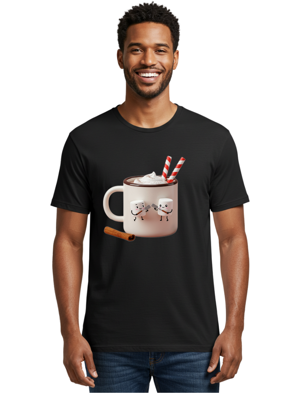 Cocoa-Mug Men'S Graphic Tee, 100% Cotton, Comfortable Casual Summer Wear, Machine Washable, Vintage Camera, Old Camera, Antique Camera, Black Camera, Classic Photography, Photography Equipment, Nostalgic Device, Film Camera, Camera Art Bam068