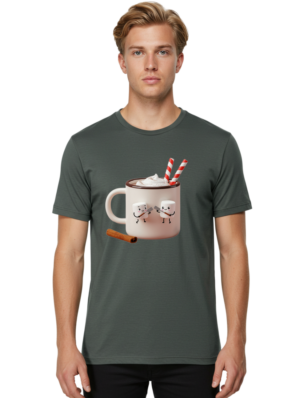 Cocoa-Mug Men'S Graphic Tee, 100% Cotton, Comfortable Casual Summer Wear, Machine Washable, Vintage Camera, Old Camera, Antique Camera, Black Camera, Classic Photography, Photography Equipment, Nostalgic Device, Film Camera, Camera Art Bam068
