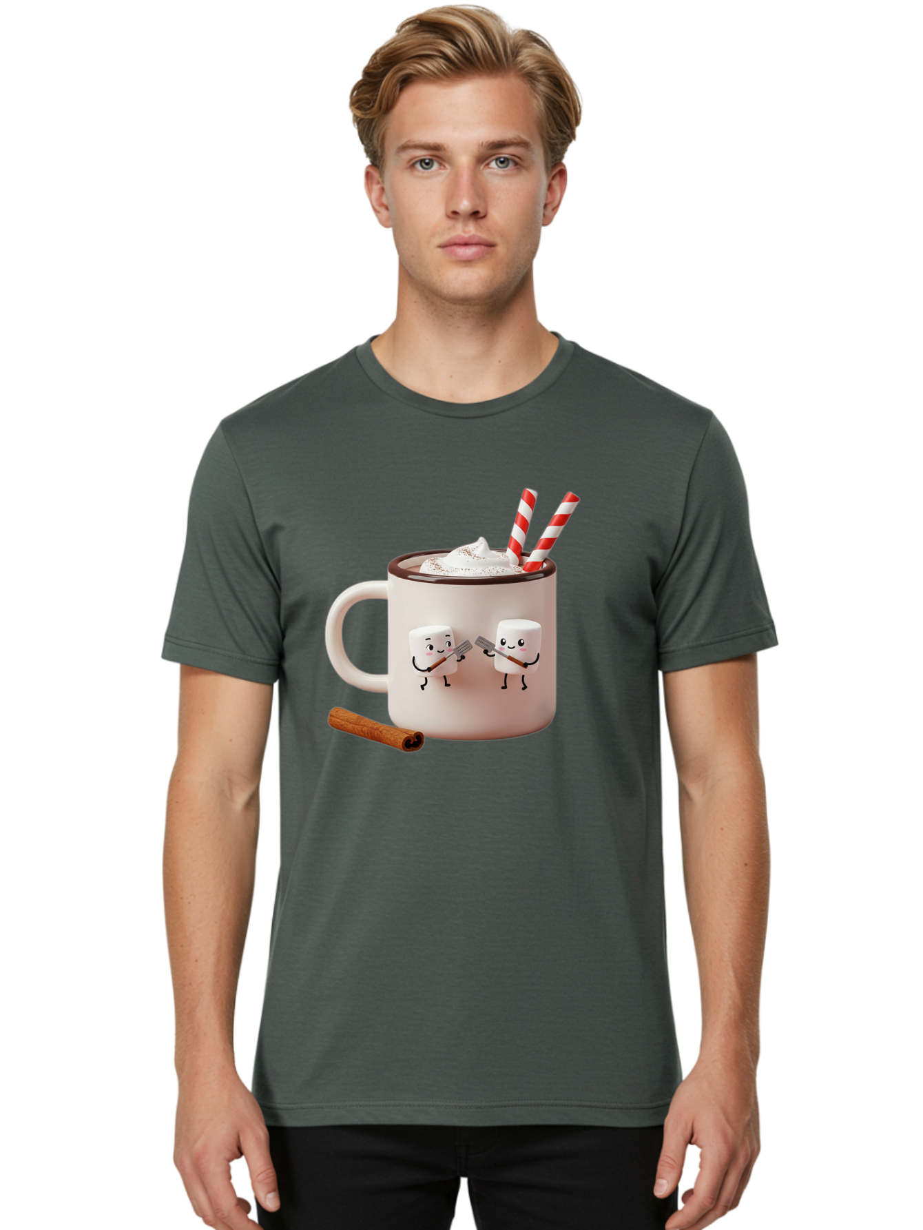 Cocoa-Mug Men'S Graphic Tee, 100% Cotton, Comfortable Casual Summer Wear, Machine Washable, Vintage Camera, Old Camera, Antique Camera, Black Camera, Classic Photography, Photography Equipment, Nostalgic Device, Film Camera, Camera Art Bam068