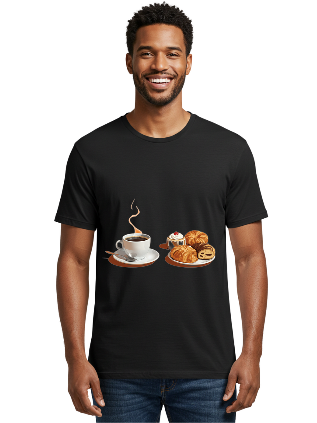 Coffee-And-Pastries Men'S Graphic Tee, 100% Cotton, Comfortable Casual Summer Wear, Machine Washable, Vintage Camera, Old Camera, Antique Camera, Black Camera, Classic Photography, Photography Equipment, Nostalgic Device, Film Camera, Bam069