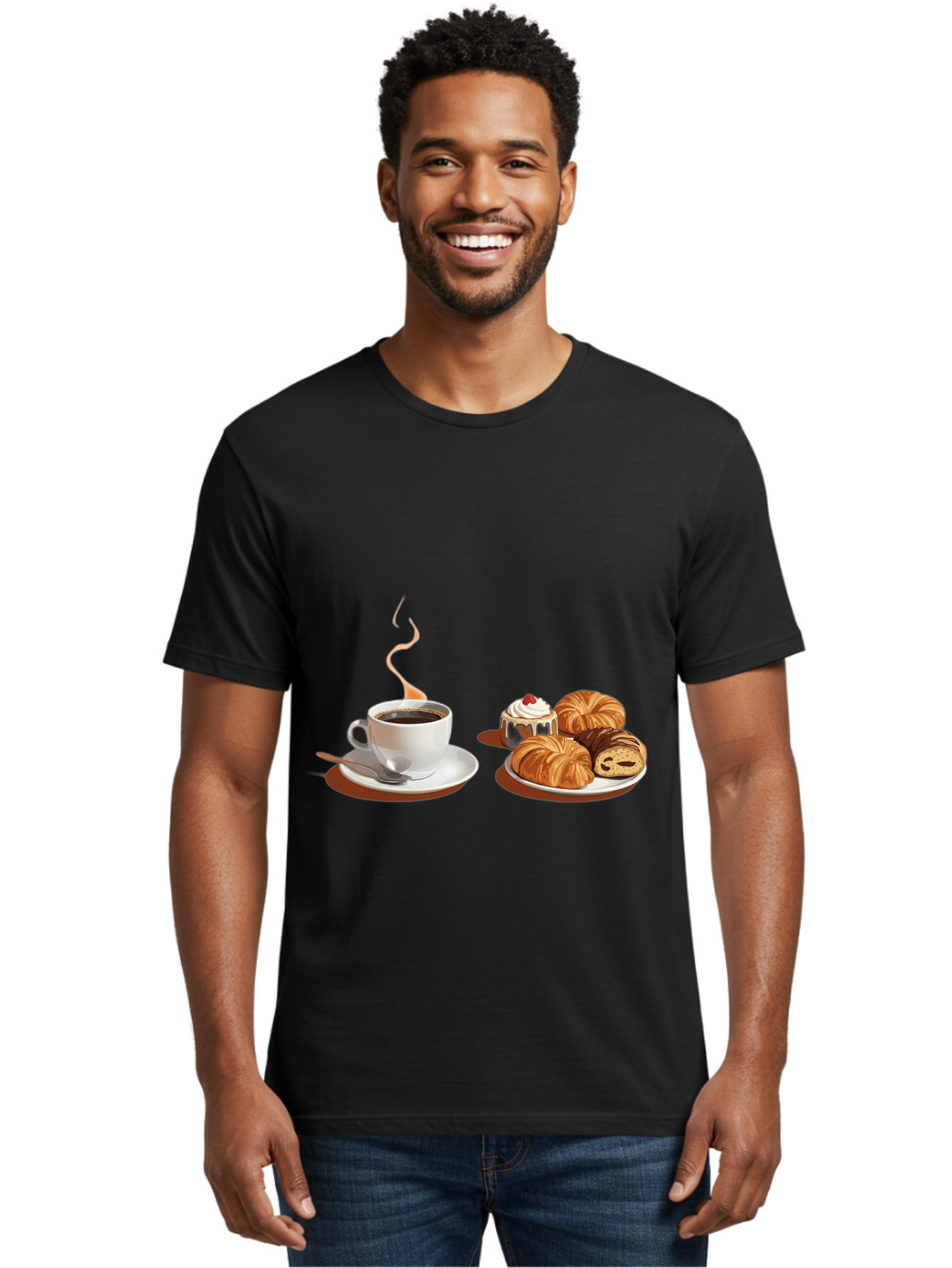 Coffee-And-Pastries Men'S Graphic Tee, 100% Cotton, Comfortable Casual Summer Wear, Machine Washable, Vintage Camera, Old Camera, Antique Camera, Black Camera, Classic Photography, Photography Equipment, Nostalgic Device, Film Camera, Bam069