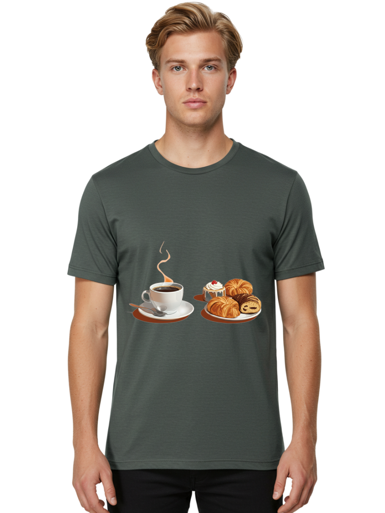 Coffee-And-Pastries Men'S Graphic Tee, 100% Cotton, Comfortable Casual Summer Wear, Machine Washable, Vintage Camera, Old Camera, Antique Camera, Black Camera, Classic Photography, Photography Equipment, Nostalgic Device, Film Camera, Bam069