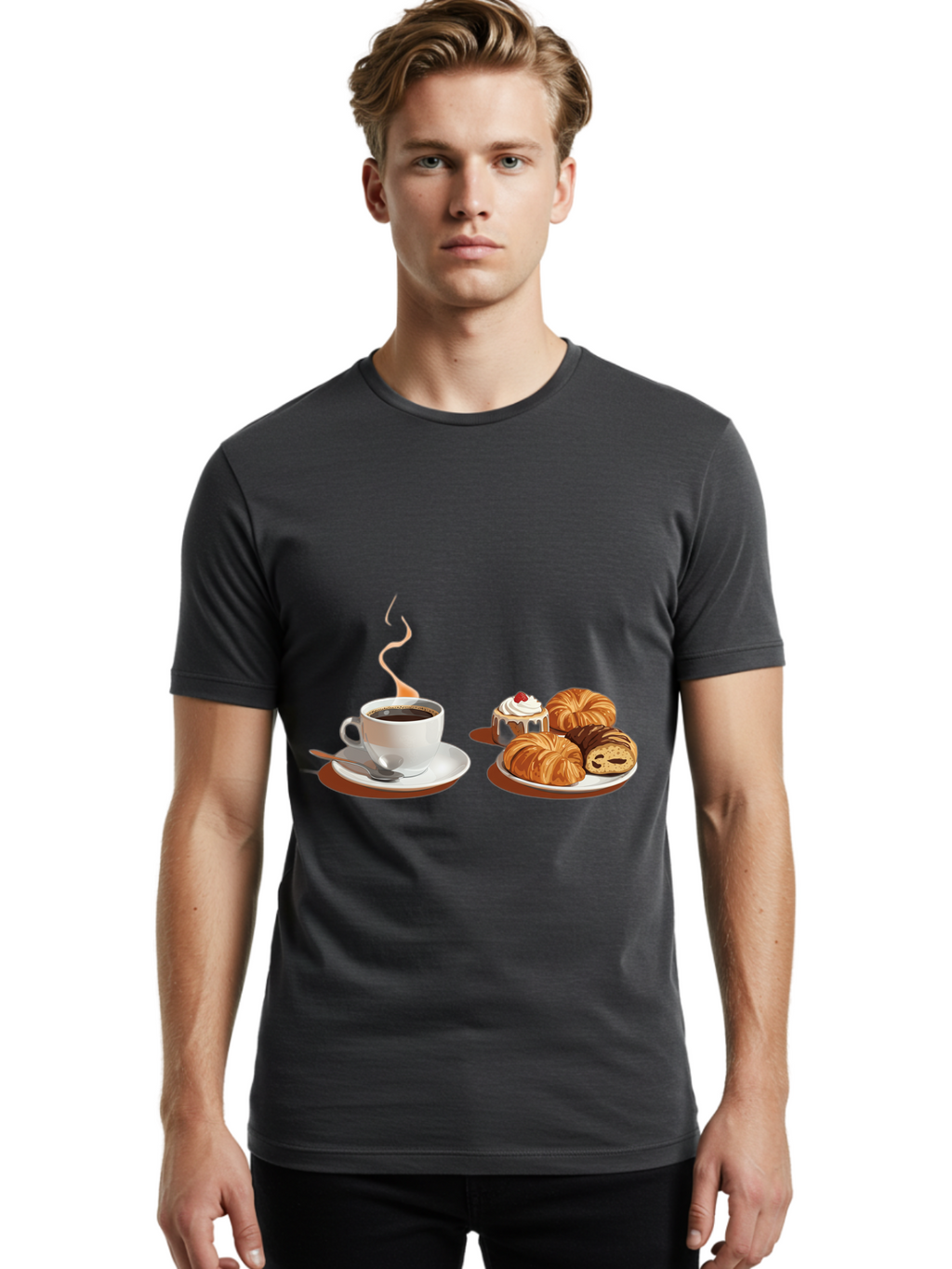 Coffee-And-Pastries Men'S Graphic Tee, 100% Cotton, Comfortable Casual Summer Wear, Machine Washable, Vintage Camera, Old Camera, Antique Camera, Black Camera, Classic Photography, Photography Equipment, Nostalgic Device, Film Camera, Bam069