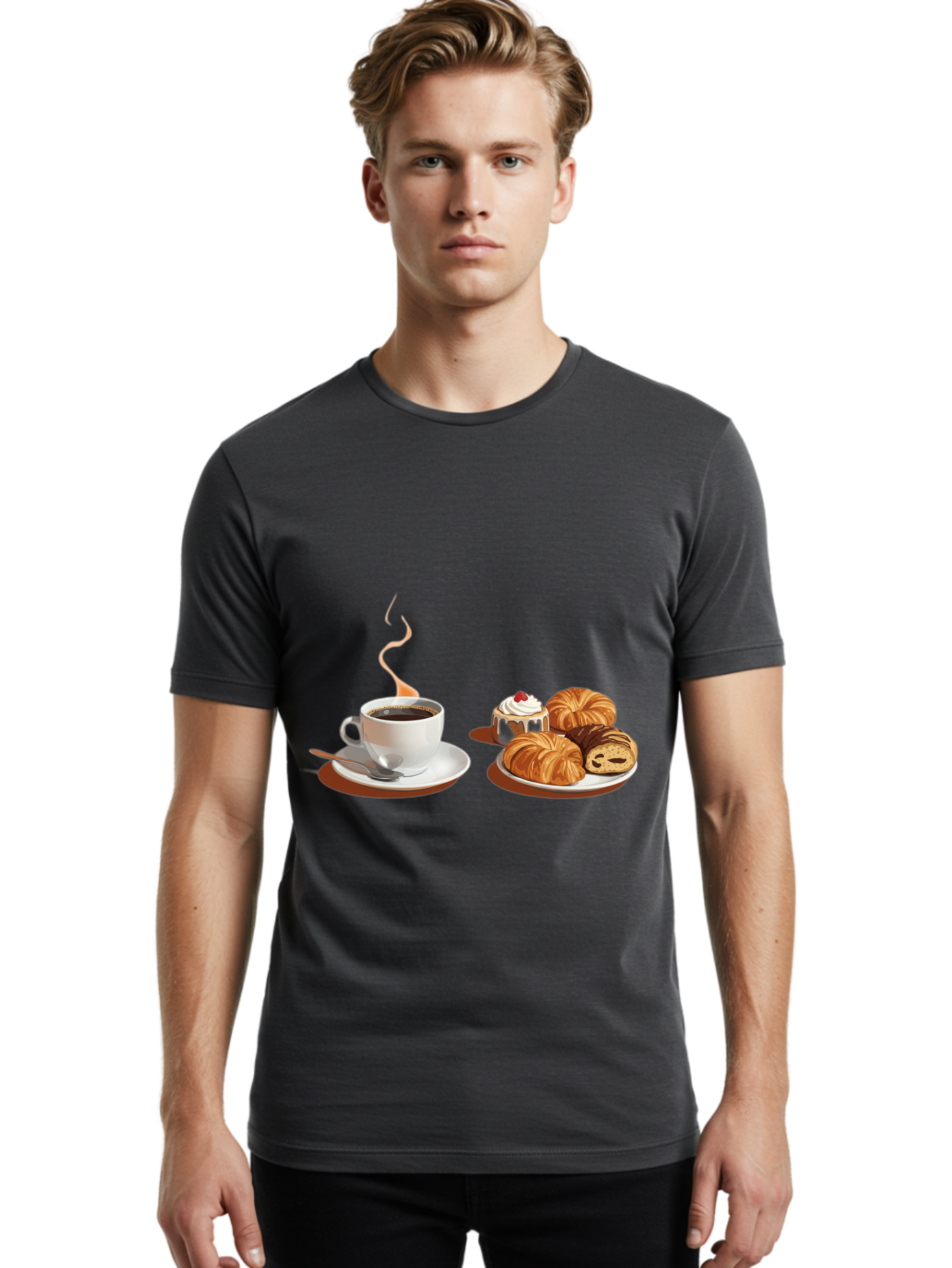Coffee-And-Pastries Men'S Graphic Tee, 100% Cotton, Comfortable Casual Summer Wear, Machine Washable, Vintage Camera, Old Camera, Antique Camera, Black Camera, Classic Photography, Photography Equipment, Nostalgic Device, Film Camera, Bam069