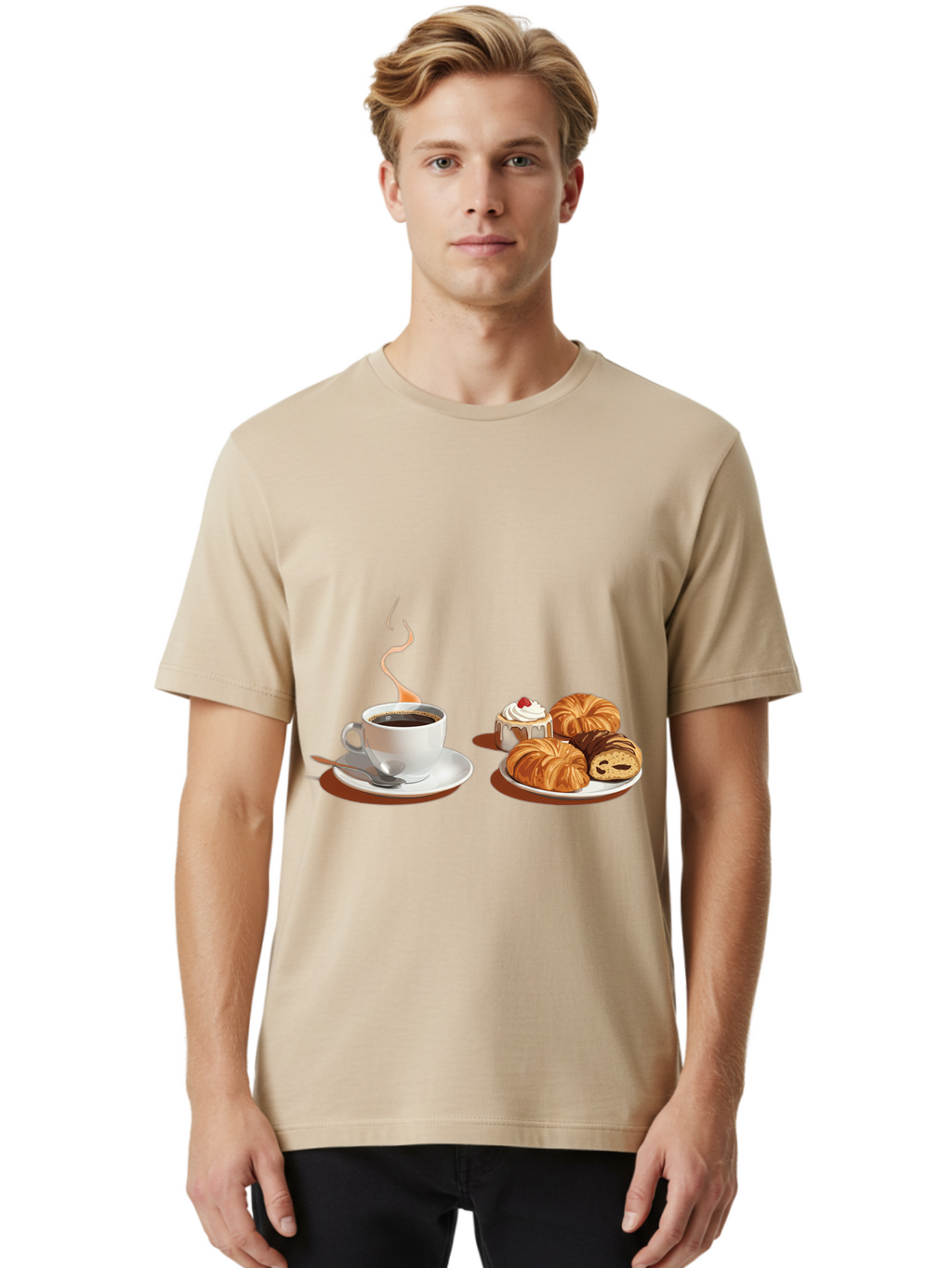 Coffee-And-Pastries Men'S Graphic Tee, 100% Cotton, Comfortable Casual Summer Wear, Machine Washable, Vintage Camera, Old Camera, Antique Camera, Black Camera, Classic Photography, Photography Equipment, Nostalgic Device, Film Camera, Bam069