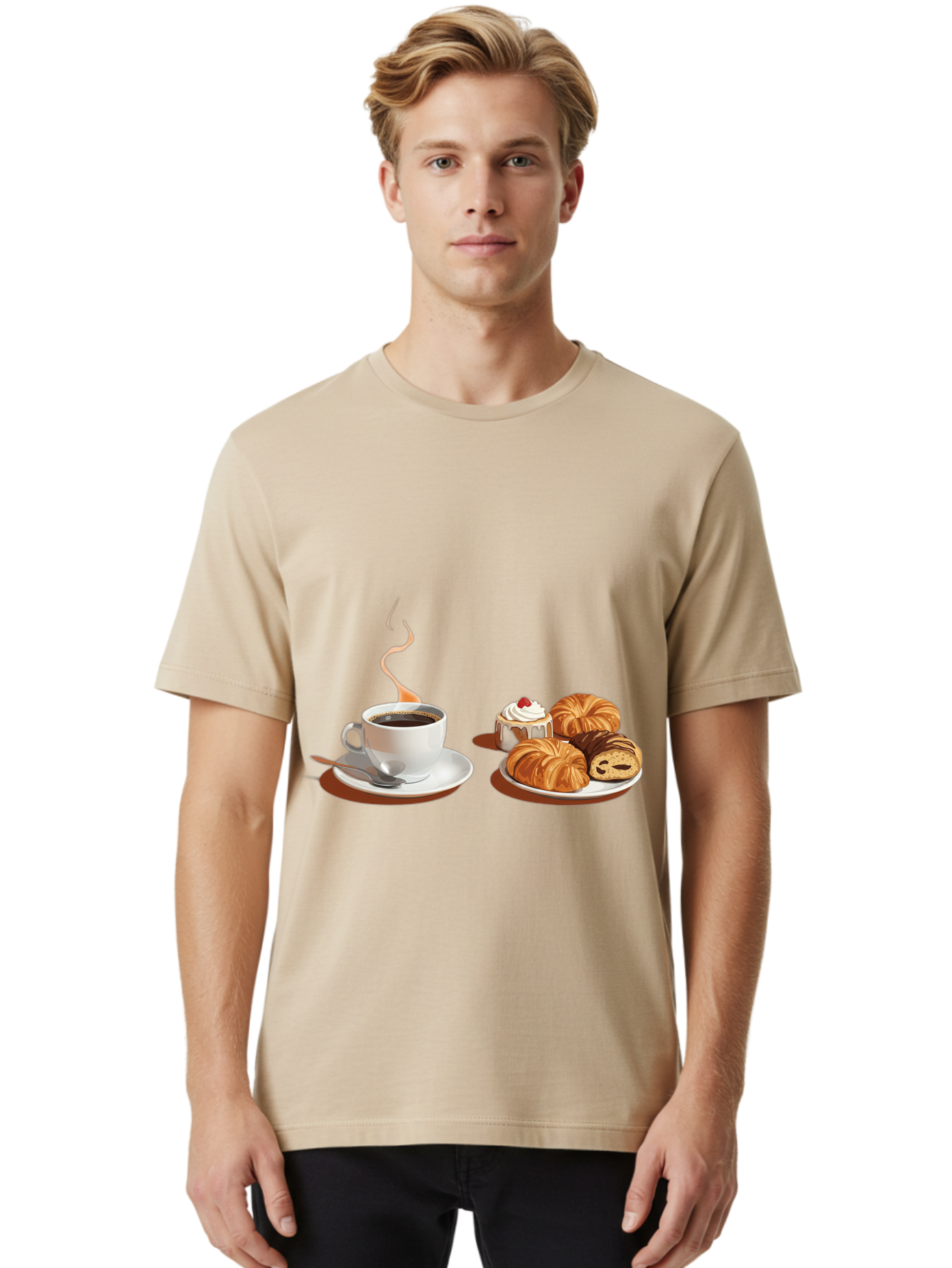 Coffee-And-Pastries Men'S Graphic Tee, 100% Cotton, Comfortable Casual Summer Wear, Machine Washable, Vintage Camera, Old Camera, Antique Camera, Black Camera, Classic Photography, Photography Equipment, Nostalgic Device, Film Camera, Bam069
