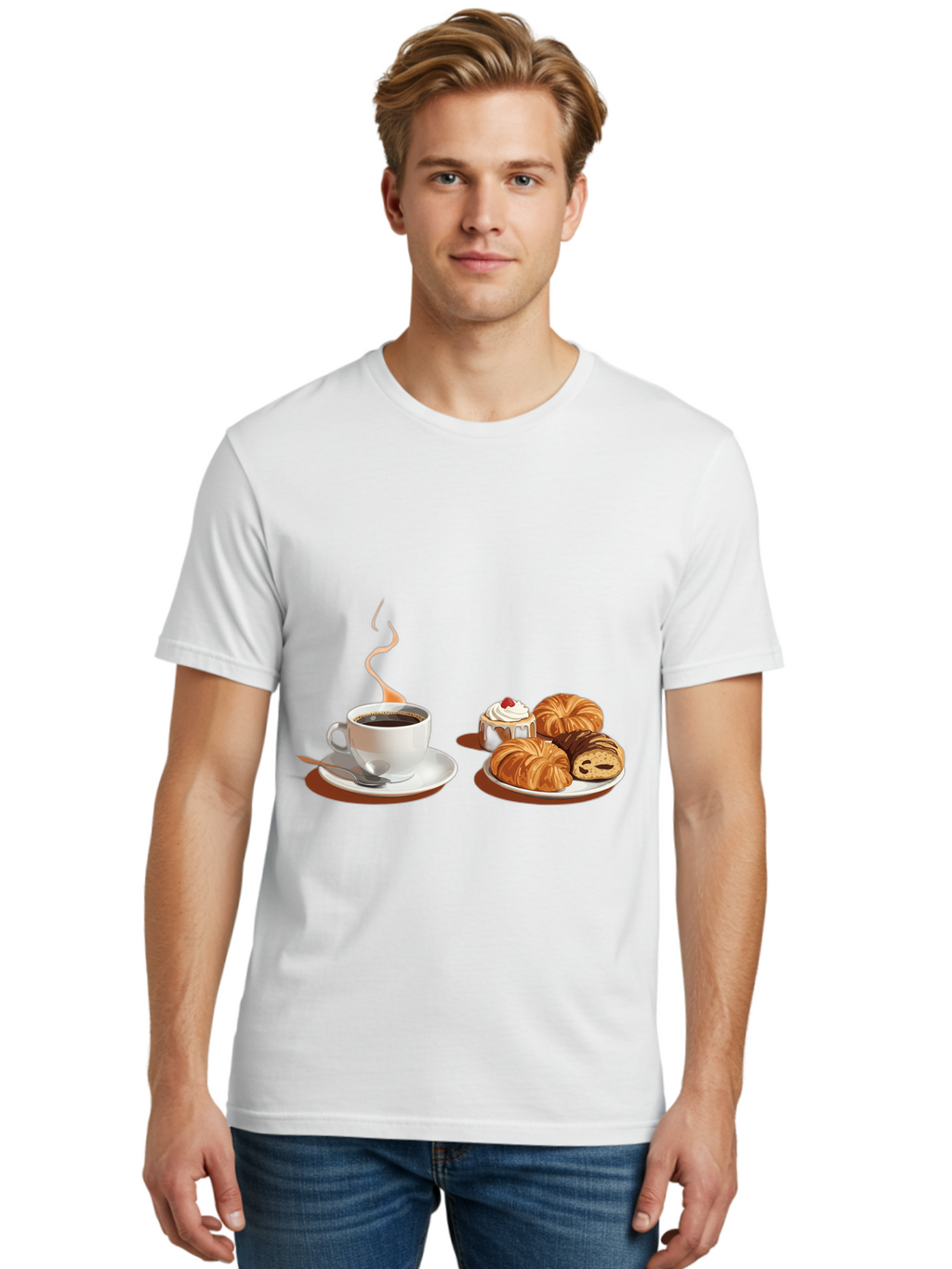 Coffee-And-Pastries Men'S Graphic Tee, 100% Cotton, Comfortable Casual Summer Wear, Machine Washable, Vintage Camera, Old Camera, Antique Camera, Black Camera, Classic Photography, Photography Equipment, Nostalgic Device, Film Camera, Bam069