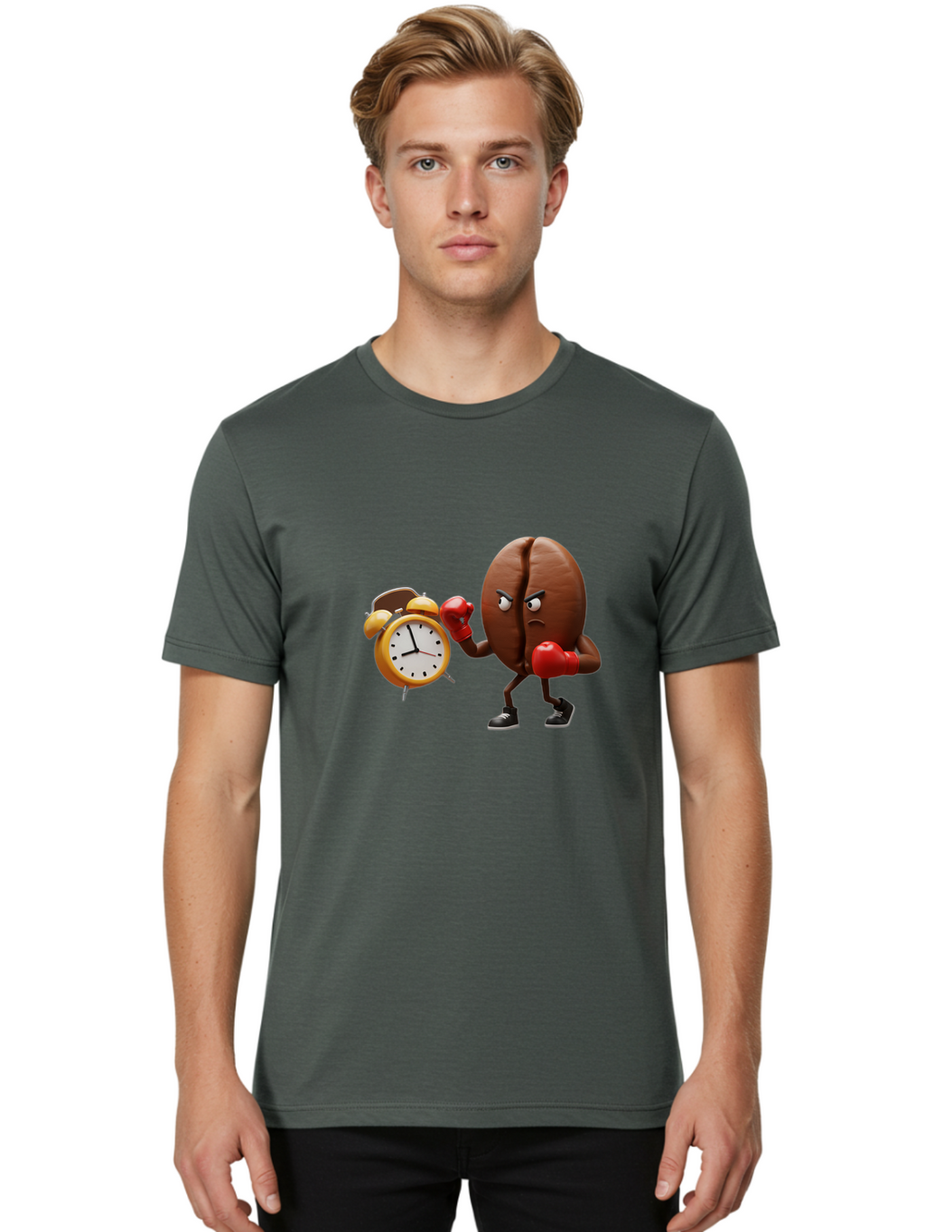Coffee-Bean-Boxer Men'S Graphic Tee, 100% Cotton, Comfortable Casual Summer Wear, Machine Washable, Vintage Camera, Old Camera, Antique Camera, Black Camera, Classic Photography, Photography Equipment, Nostalgic Device, Film Camera, Camera Art Bam071