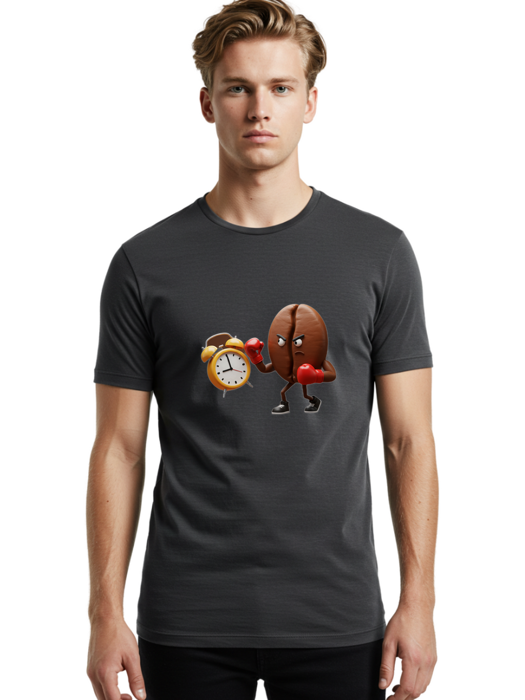 Coffee-Bean-Boxer Men'S Graphic Tee, 100% Cotton, Comfortable Casual Summer Wear, Machine Washable, Vintage Camera, Old Camera, Antique Camera, Black Camera, Classic Photography, Photography Equipment, Nostalgic Device, Film Camera, Camera Art Bam071