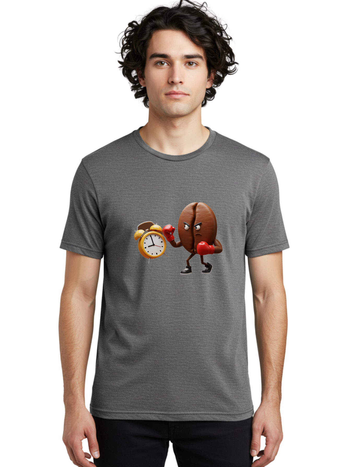 Coffee-Bean-Boxer Men'S Graphic Tee, 100% Cotton, Comfortable Casual Summer Wear, Machine Washable, Vintage Camera, Old Camera, Antique Camera, Black Camera, Classic Photography, Photography Equipment, Nostalgic Device, Film Camera, Camera Art Bam071