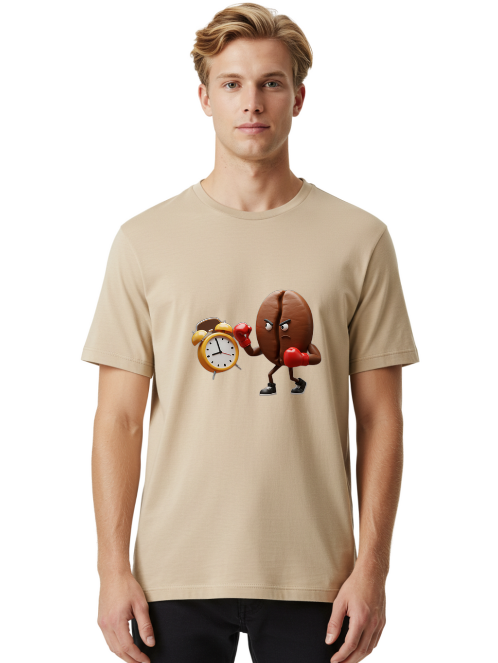 Coffee-Bean-Boxer Men'S Graphic Tee, 100% Cotton, Comfortable Casual Summer Wear, Machine Washable, Vintage Camera, Old Camera, Antique Camera, Black Camera, Classic Photography, Photography Equipment, Nostalgic Device, Film Camera, Camera Art Bam071