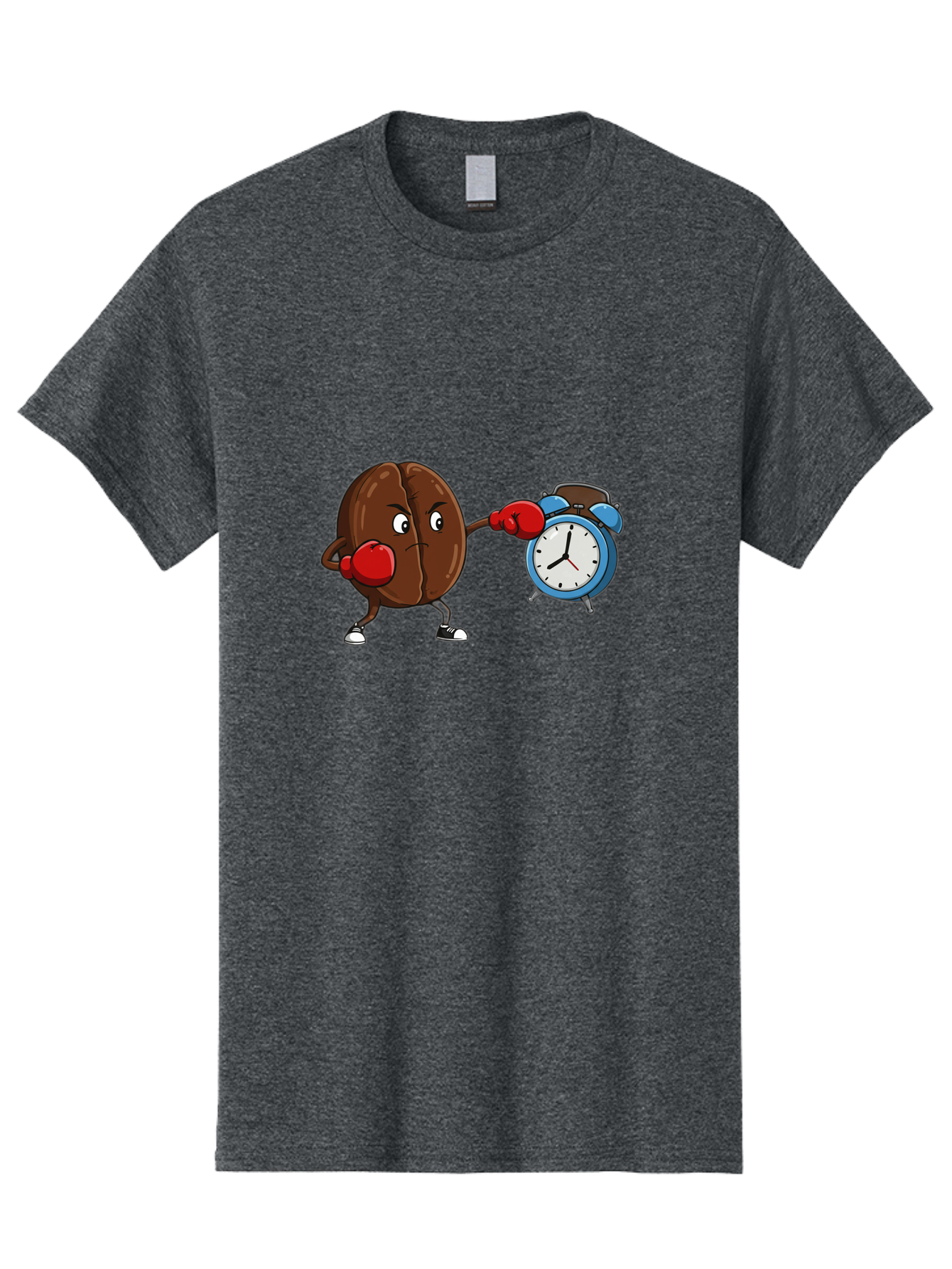 Coffee-Bean-Boxing-Alarm-Clock Men'S Graphic Tee, 100% Cotton, Comfortable Casual Summer Wear, Machine Washable, Vintage Camera, Old Camera, Antique Camera, Black Camera, Classic Photography, Photography Equipment, Nostalgic Device, Bam072