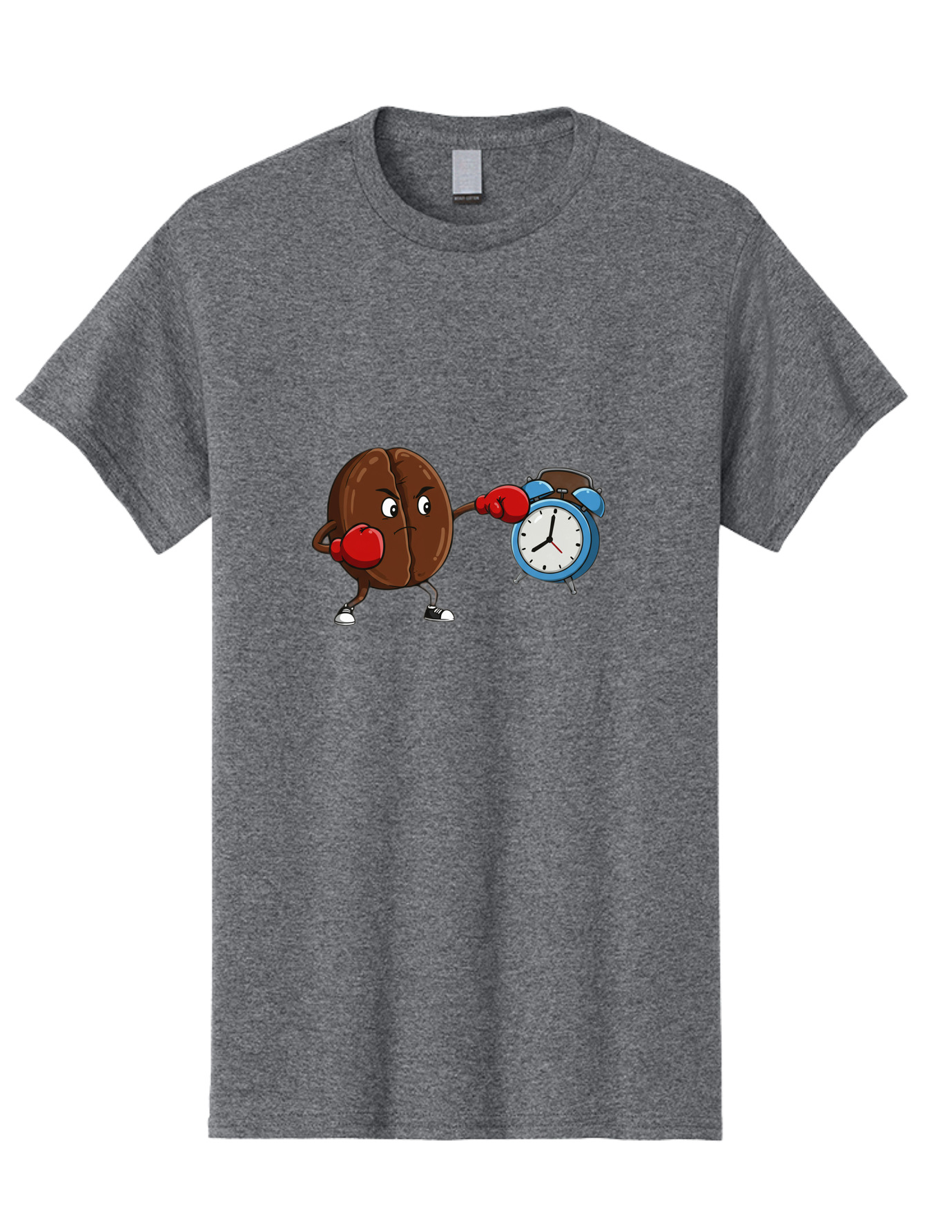 Coffee-Bean-Boxing-Alarm-Clock Men'S Graphic Tee, 100% Cotton, Comfortable Casual Summer Wear, Machine Washable, Vintage Camera, Old Camera, Antique Camera, Black Camera, Classic Photography, Photography Equipment, Nostalgic Device, Bam072