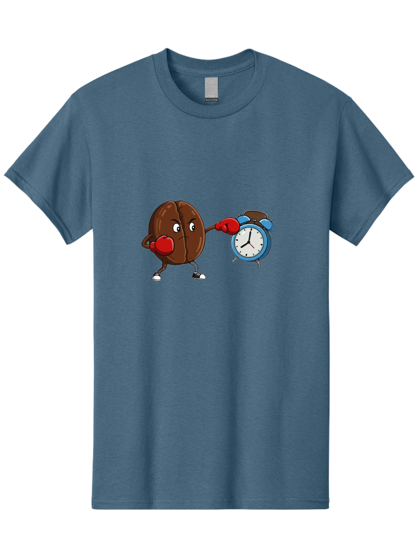 Coffee-Bean-Boxing-Alarm-Clock Men'S Graphic Tee, 100% Cotton, Comfortable Casual Summer Wear, Machine Washable, Vintage Camera, Old Camera, Antique Camera, Black Camera, Classic Photography, Photography Equipment, Nostalgic Device, Bam072