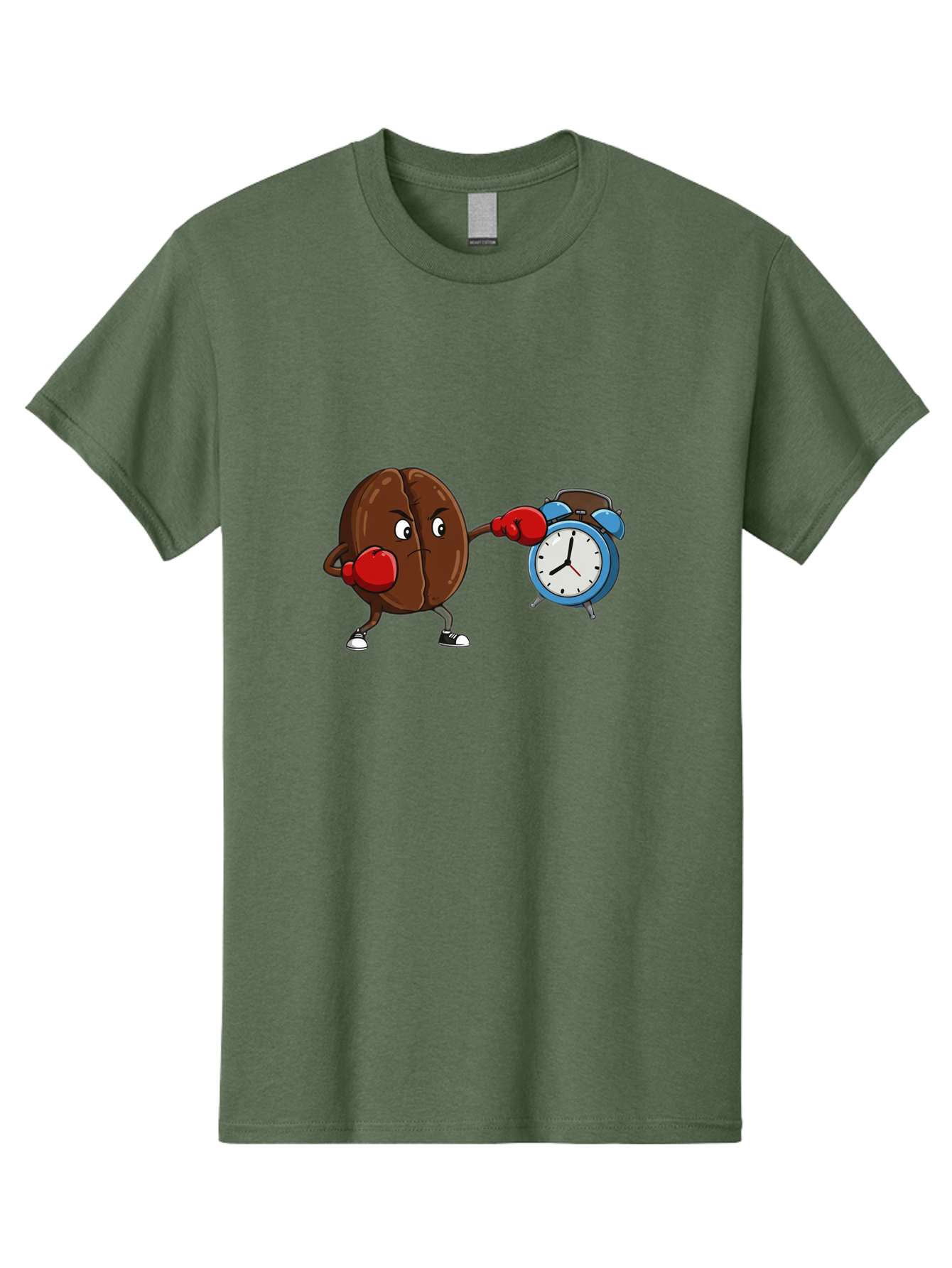 Coffee-Bean-Boxing-Alarm-Clock Men'S Graphic Tee, 100% Cotton, Comfortable Casual Summer Wear, Machine Washable, Vintage Camera, Old Camera, Antique Camera, Black Camera, Classic Photography, Photography Equipment, Nostalgic Device, Bam072