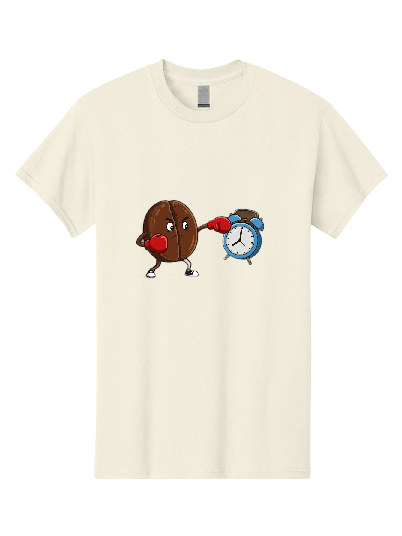 Coffee-Bean-Boxing-Alarm-Clock Men'S Graphic Tee, 100% Cotton, Comfortable Casual Summer Wear, Machine Washable, Vintage Camera, Old Camera, Antique Camera, Black Camera, Classic Photography, Photography Equipment, Nostalgic Device, Bam072