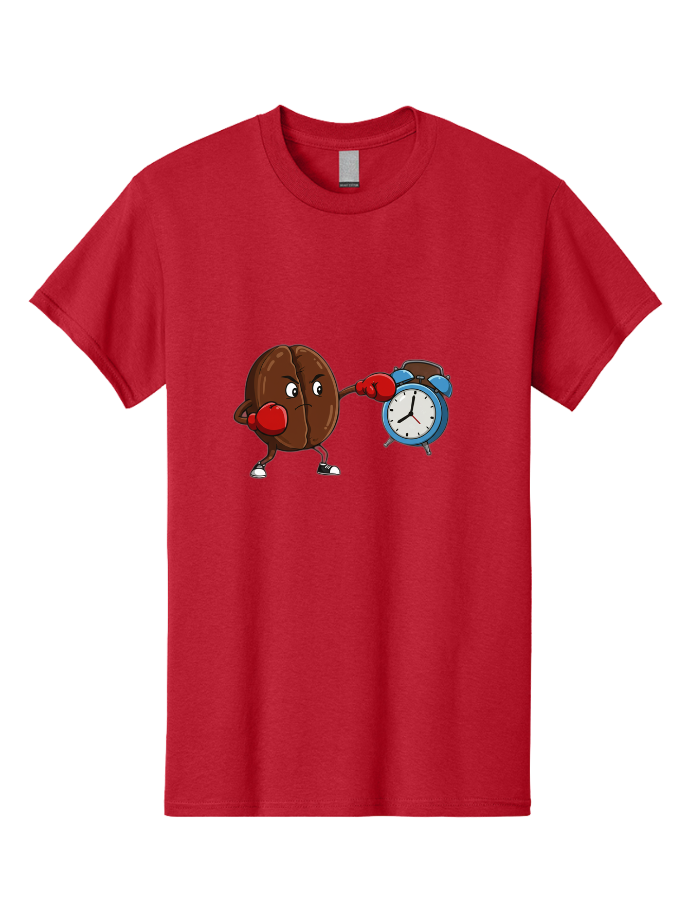 Coffee-Bean-Boxing-Alarm-Clock Men'S Graphic Tee, 100% Cotton, Comfortable Casual Summer Wear, Machine Washable, Vintage Camera, Old Camera, Antique Camera, Black Camera, Classic Photography, Photography Equipment, Nostalgic Device, Bam072