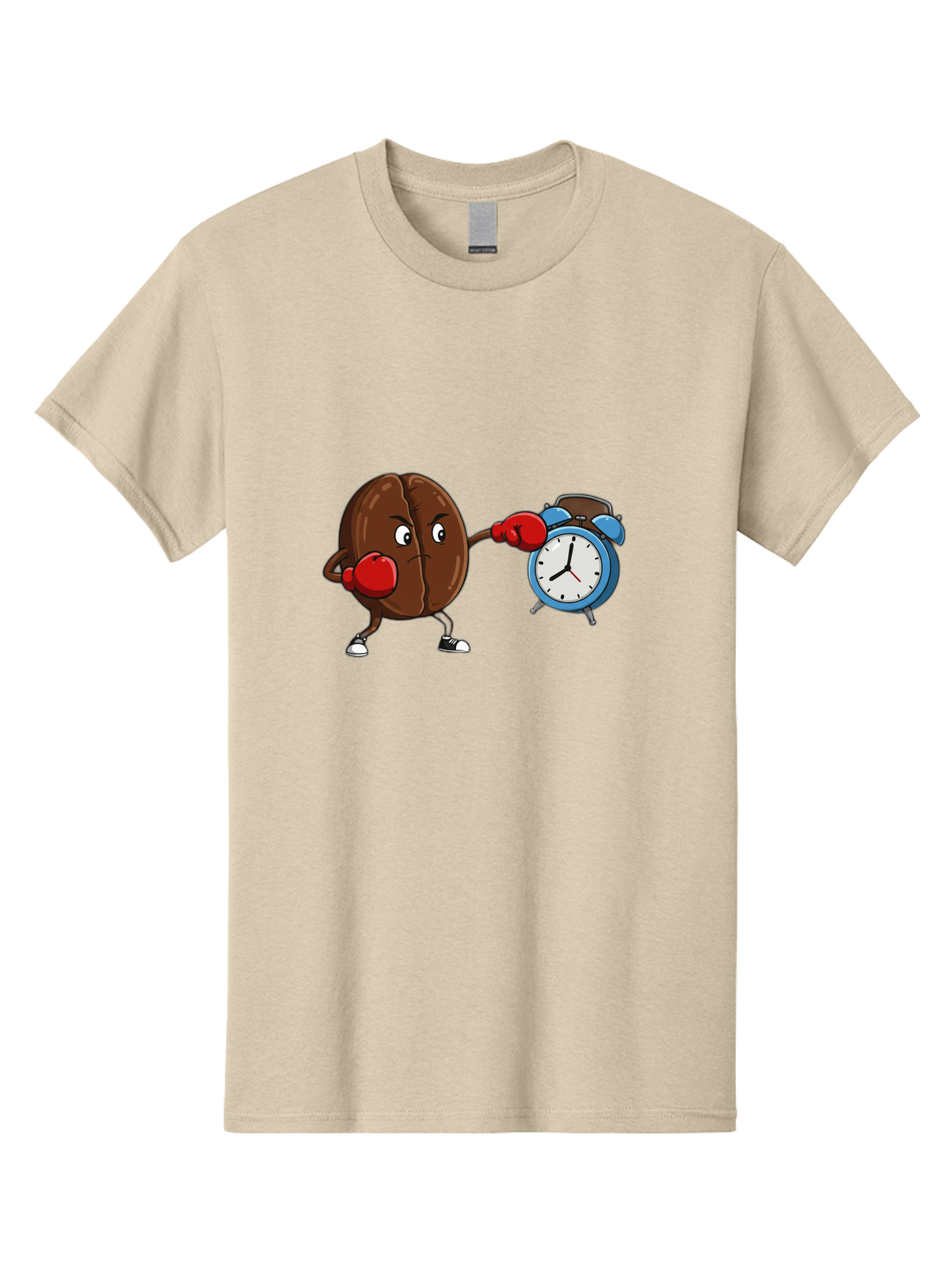 Coffee-Bean-Boxing-Alarm-Clock Men'S Graphic Tee, 100% Cotton, Comfortable Casual Summer Wear, Machine Washable, Vintage Camera, Old Camera, Antique Camera, Black Camera, Classic Photography, Photography Equipment, Nostalgic Device, Bam072
