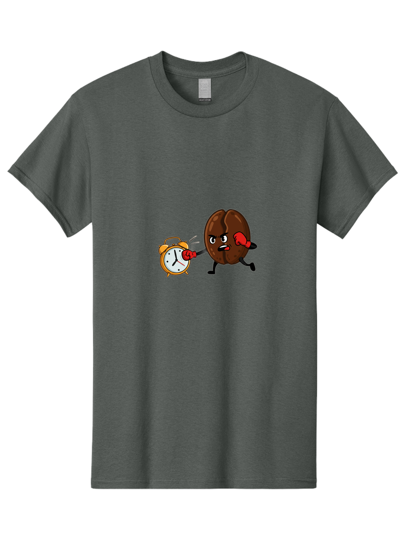 Coffee-Bean-Punching-Alarm-Clock Men'S Graphic Tee, 100% Cotton, Comfortable Casual Summer Wear, Machine Washable, Vintage Camera, Old Camera, Antique Camera, Black Camera, Classic Photography, Photography Equipment, Nostalgic Device, Bam073