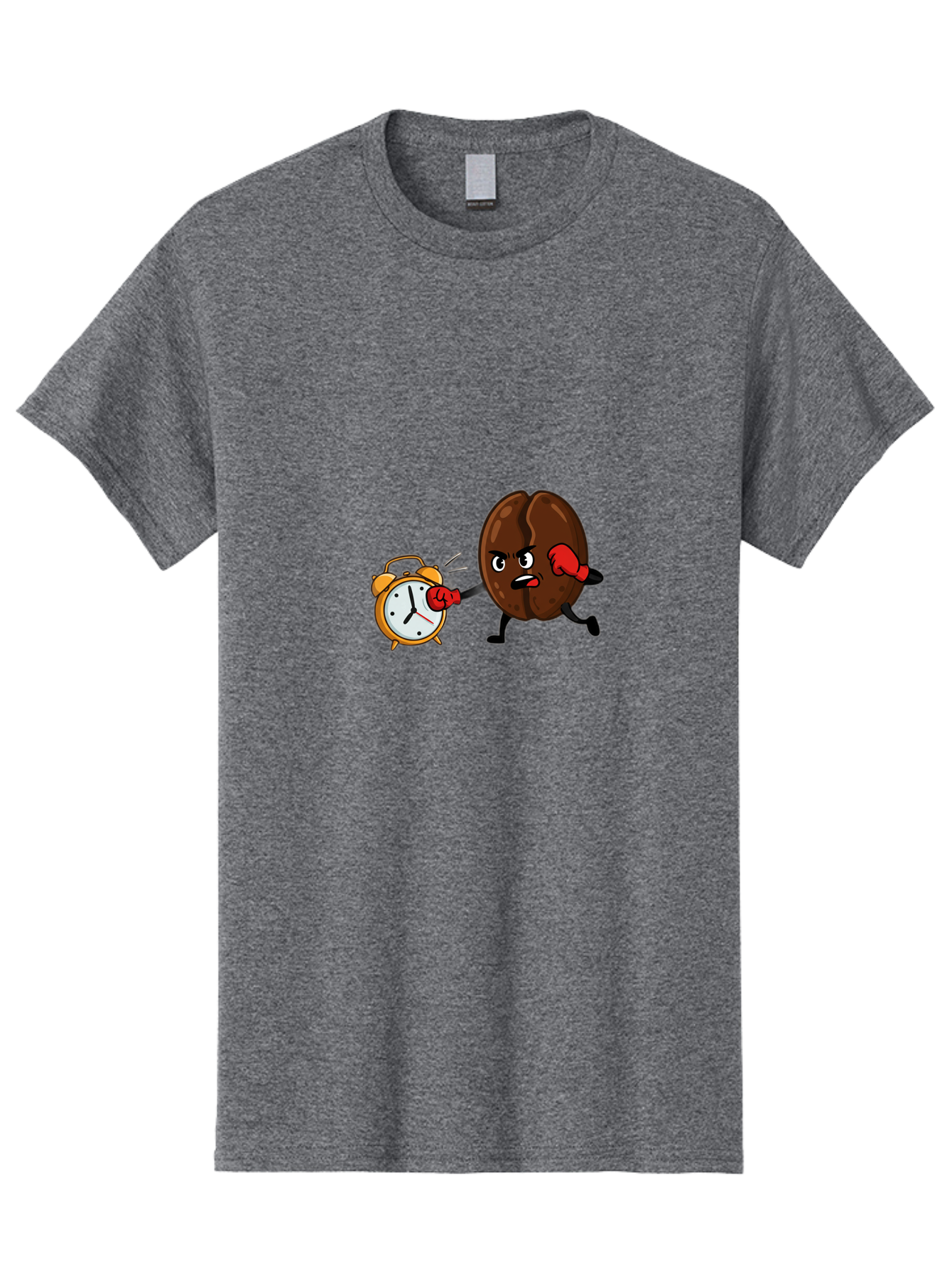 Coffee-Bean-Punching-Alarm-Clock Men'S Graphic Tee, 100% Cotton, Comfortable Casual Summer Wear, Machine Washable, Vintage Camera, Old Camera, Antique Camera, Black Camera, Classic Photography, Photography Equipment, Nostalgic Device, Bam073