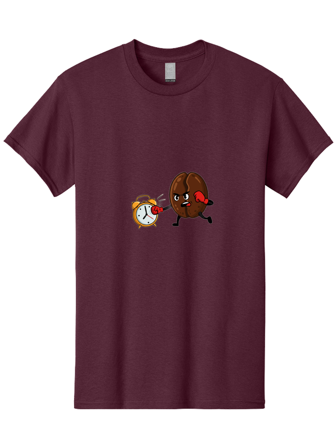 Coffee-Bean-Punching-Alarm-Clock Men'S Graphic Tee, 100% Cotton, Comfortable Casual Summer Wear, Machine Washable, Vintage Camera, Old Camera, Antique Camera, Black Camera, Classic Photography, Photography Equipment, Nostalgic Device, Bam073