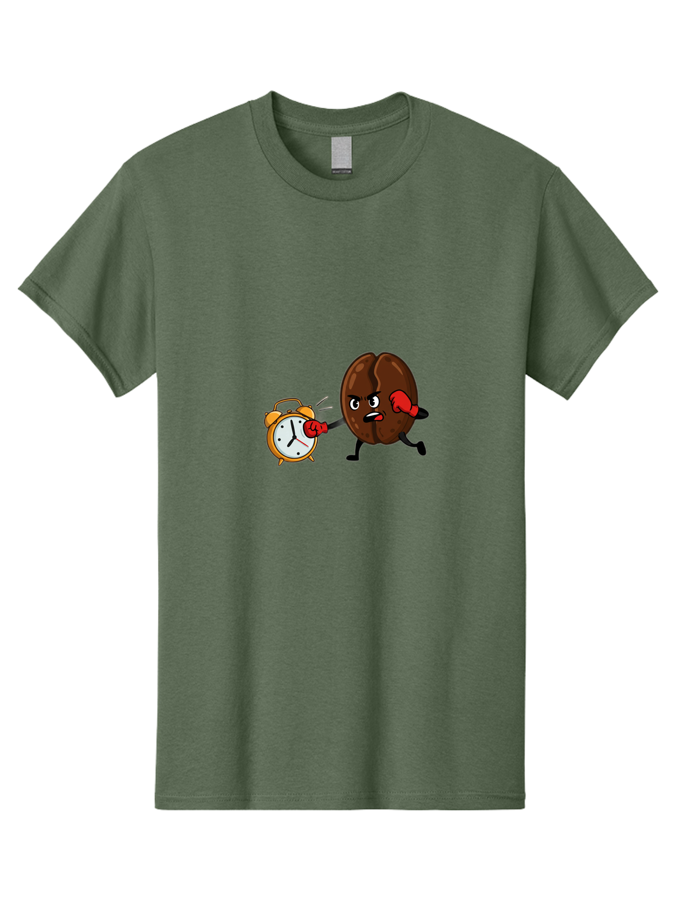 Coffee-Bean-Punching-Alarm-Clock Men'S Graphic Tee, 100% Cotton, Comfortable Casual Summer Wear, Machine Washable, Vintage Camera, Old Camera, Antique Camera, Black Camera, Classic Photography, Photography Equipment, Nostalgic Device, Bam073