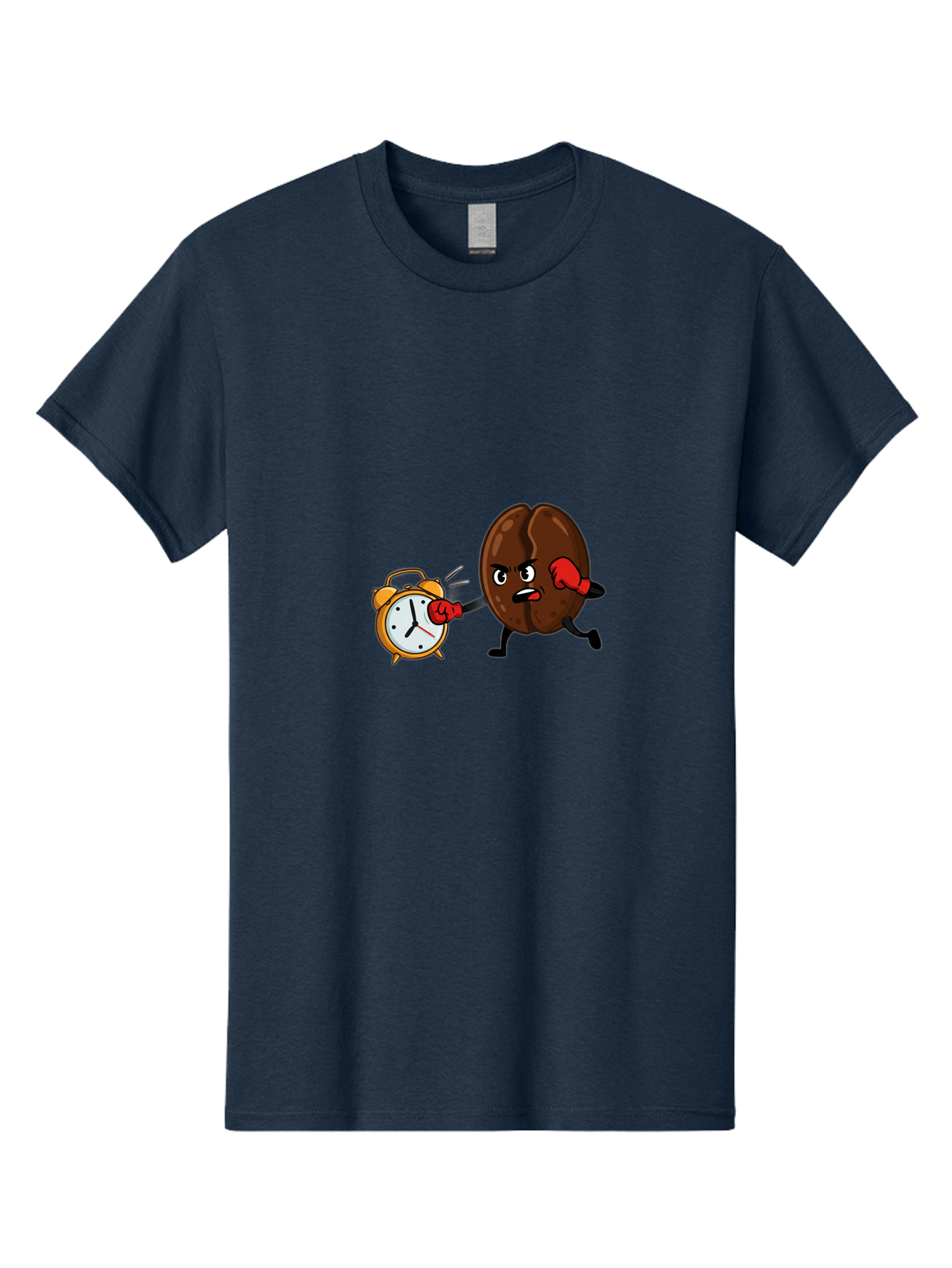 Coffee-Bean-Punching-Alarm-Clock Men'S Graphic Tee, 100% Cotton, Comfortable Casual Summer Wear, Machine Washable, Vintage Camera, Old Camera, Antique Camera, Black Camera, Classic Photography, Photography Equipment, Nostalgic Device, Bam073
