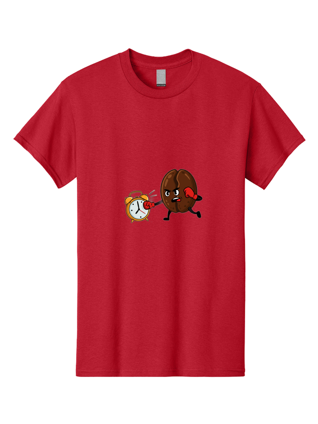 Coffee-Bean-Punching-Alarm-Clock Men'S Graphic Tee, 100% Cotton, Comfortable Casual Summer Wear, Machine Washable, Vintage Camera, Old Camera, Antique Camera, Black Camera, Classic Photography, Photography Equipment, Nostalgic Device, Bam073