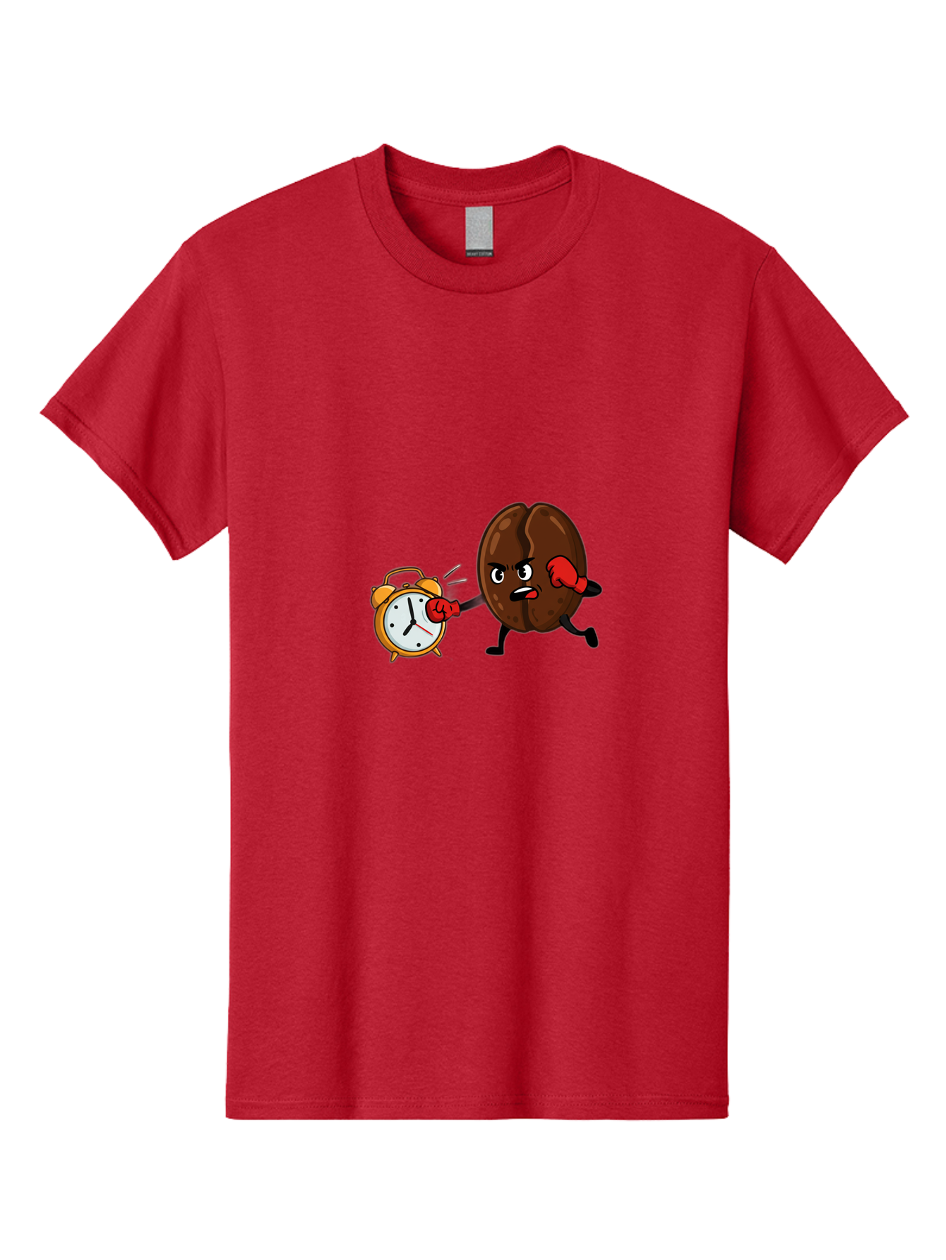 Coffee-Bean-Punching-Alarm-Clock Men'S Graphic Tee, 100% Cotton, Comfortable Casual Summer Wear, Machine Washable, Vintage Camera, Old Camera, Antique Camera, Black Camera, Classic Photography, Photography Equipment, Nostalgic Device, Bam073