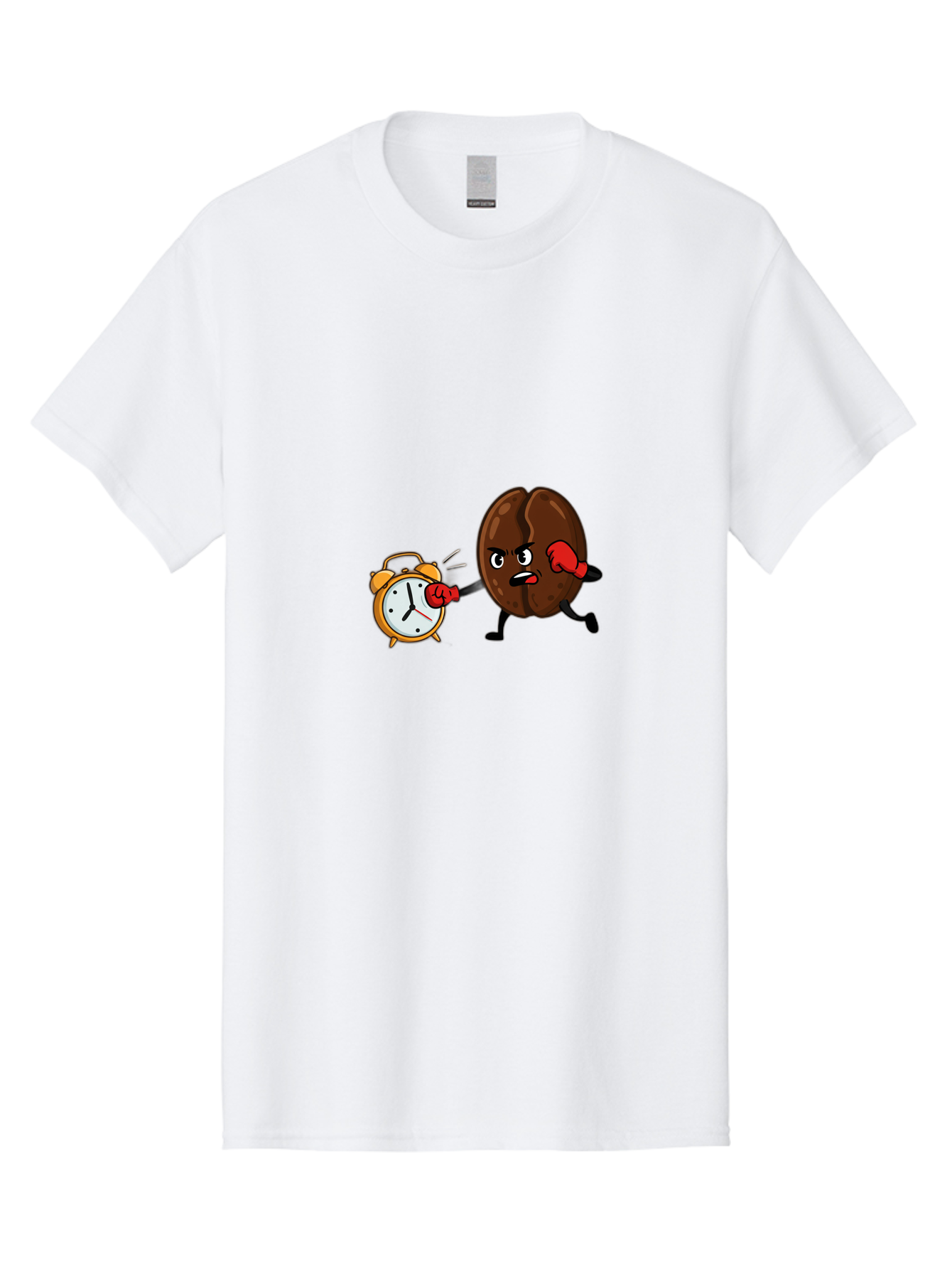 Coffee-Bean-Punching-Alarm-Clock Men'S Graphic Tee, 100% Cotton, Comfortable Casual Summer Wear, Machine Washable, Vintage Camera, Old Camera, Antique Camera, Black Camera, Classic Photography, Photography Equipment, Nostalgic Device, Bam073