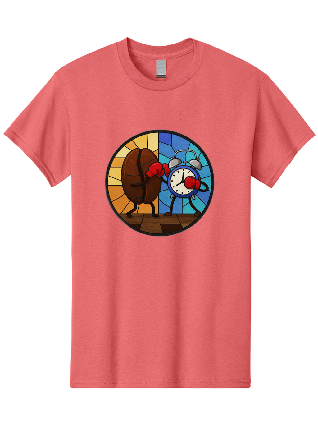Coffee-Bean-Vs-Alarm-Clock-1 Men'S Graphic Tee, 100% Cotton, Comfortable Casual Summer Wear, Machine Washable, Vintage Camera, Old Camera, Antique Camera, Black Camera, Classic Photography, Photography Equipment, Nostalgic Device, Film Camera, Bam075